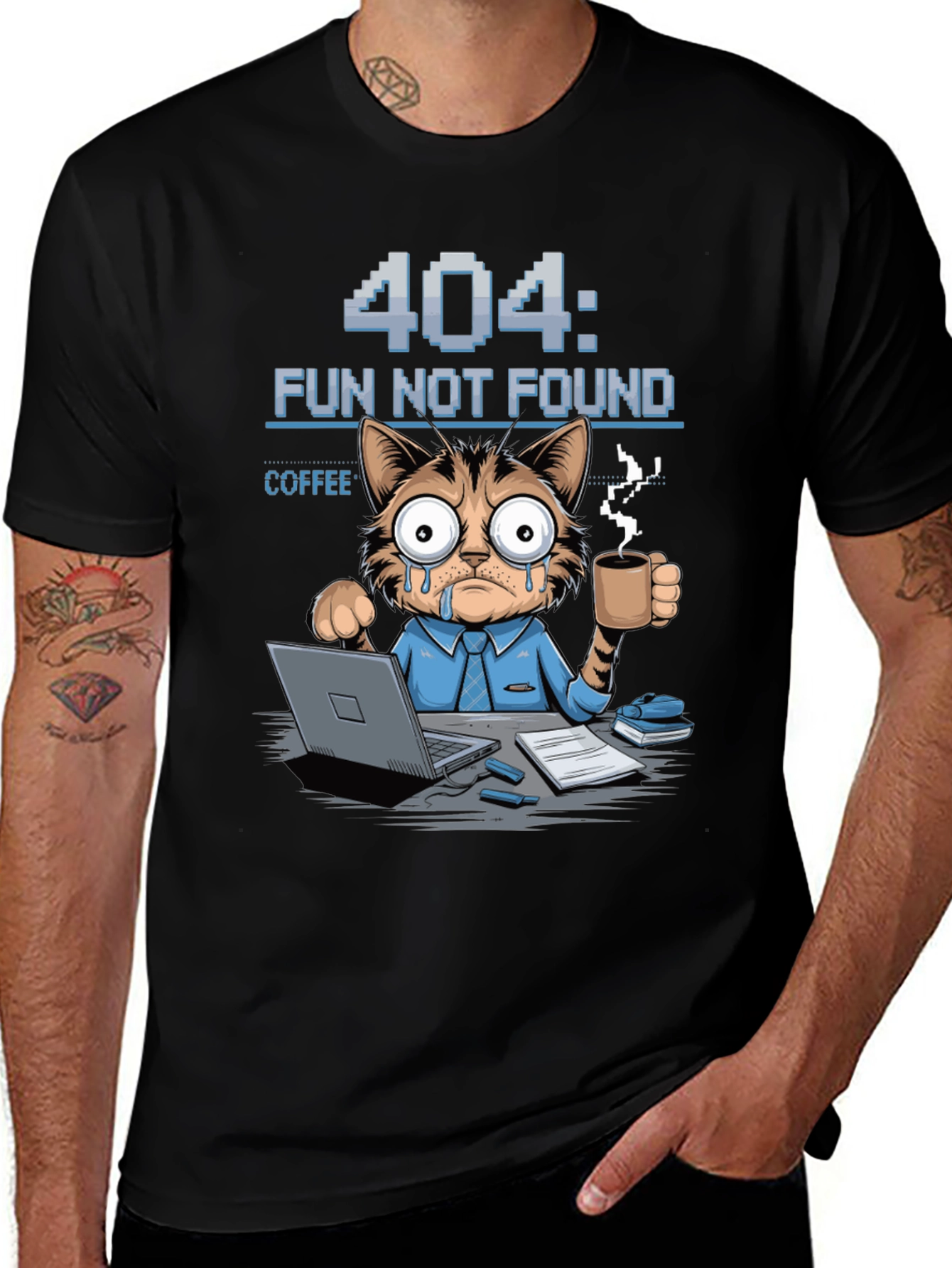 Variant 12 of 404 Fun Not Found Cat T-Shirt