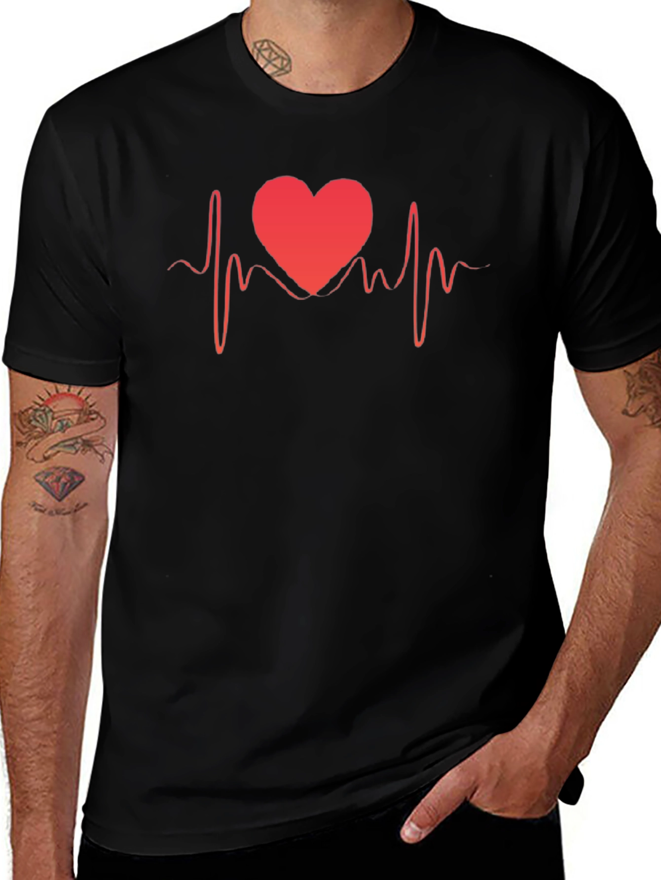 Variant 20 of Heartbeat Graphic Tee - Love Pulse T-Shirt