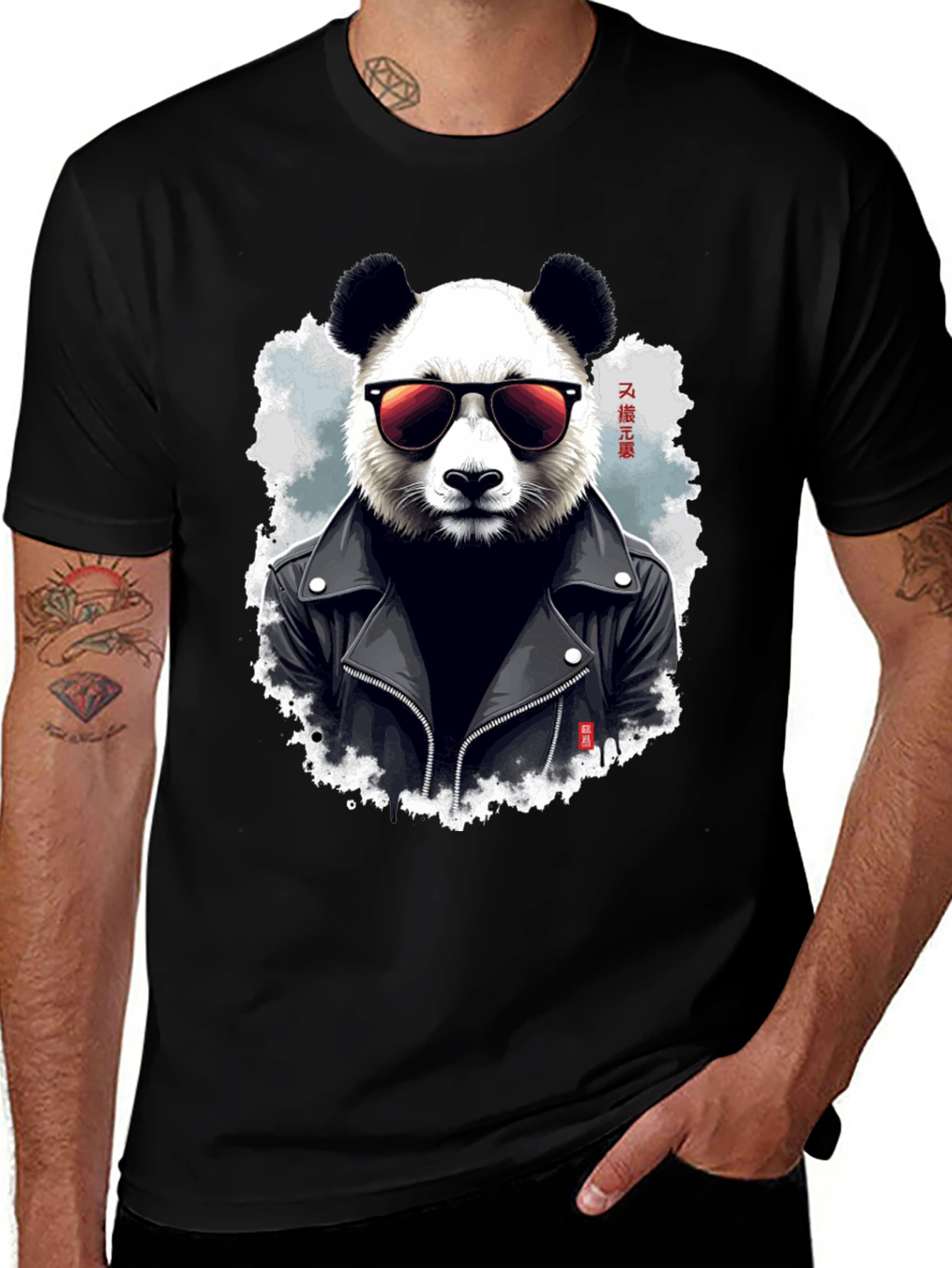 Variant 25 of Cool Panda Biker T-Shirt
