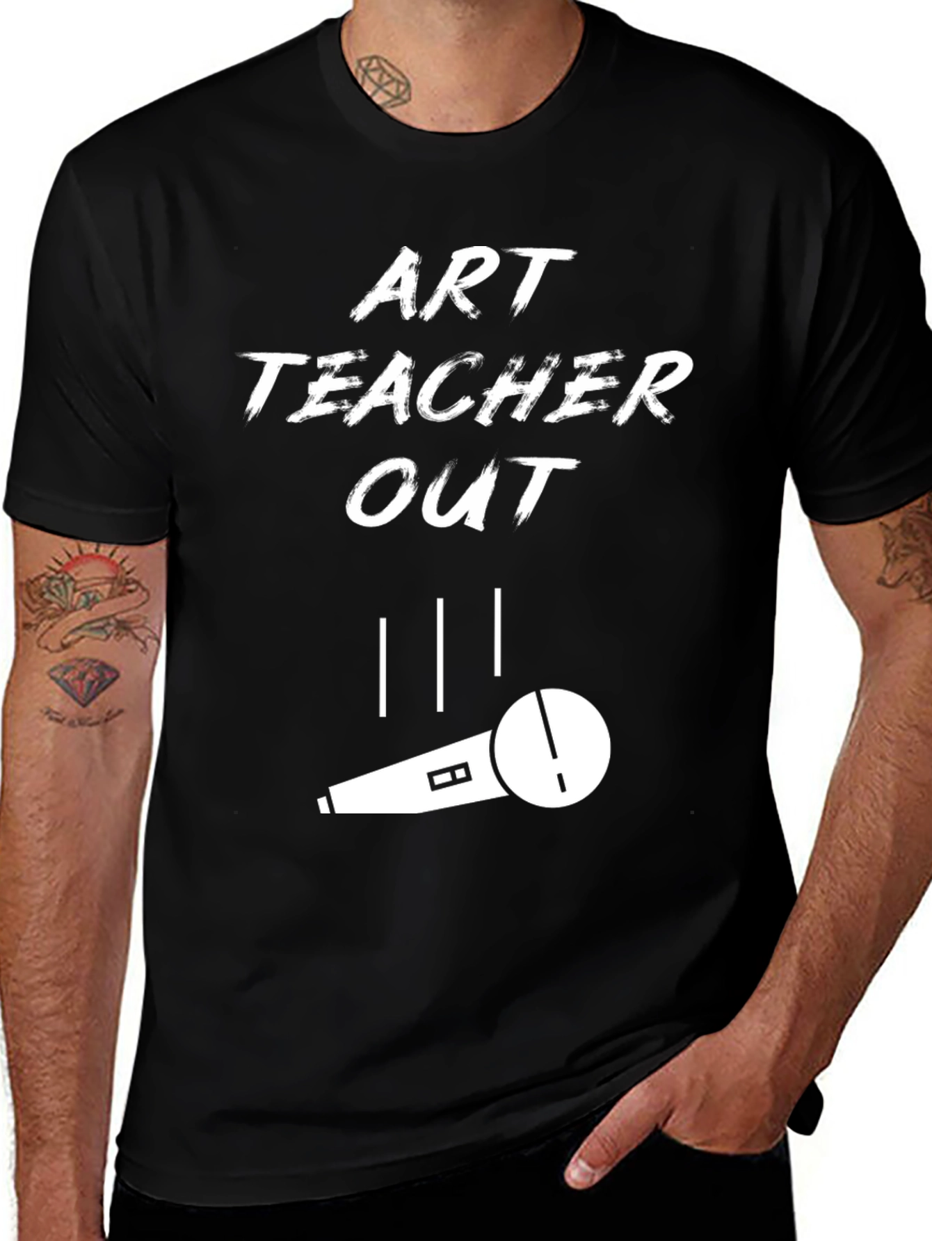 Variant 26 of Art Teacher Out Mic Drop Tee