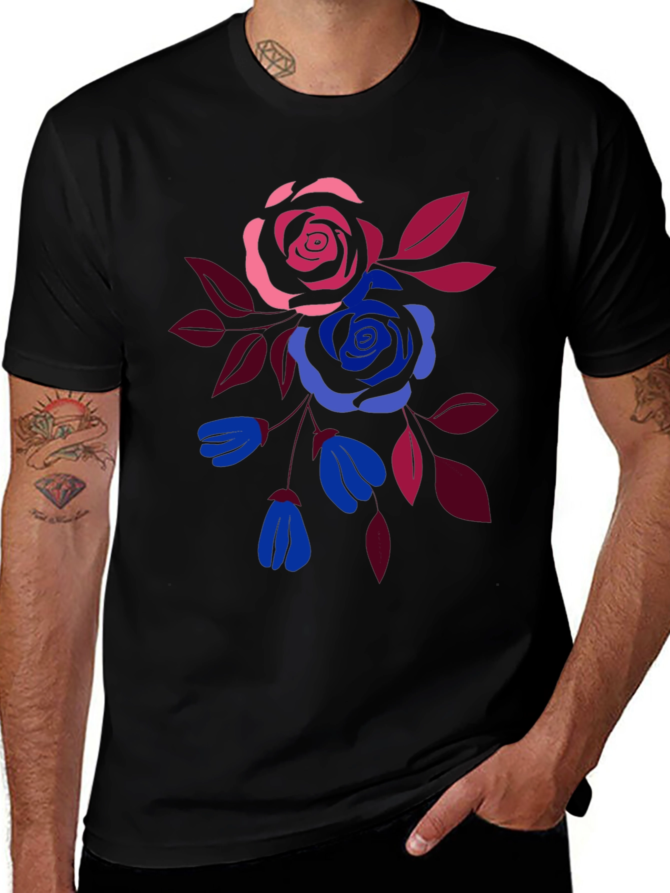 Variant 9 of Floral Print Crew Neck T-Shirt