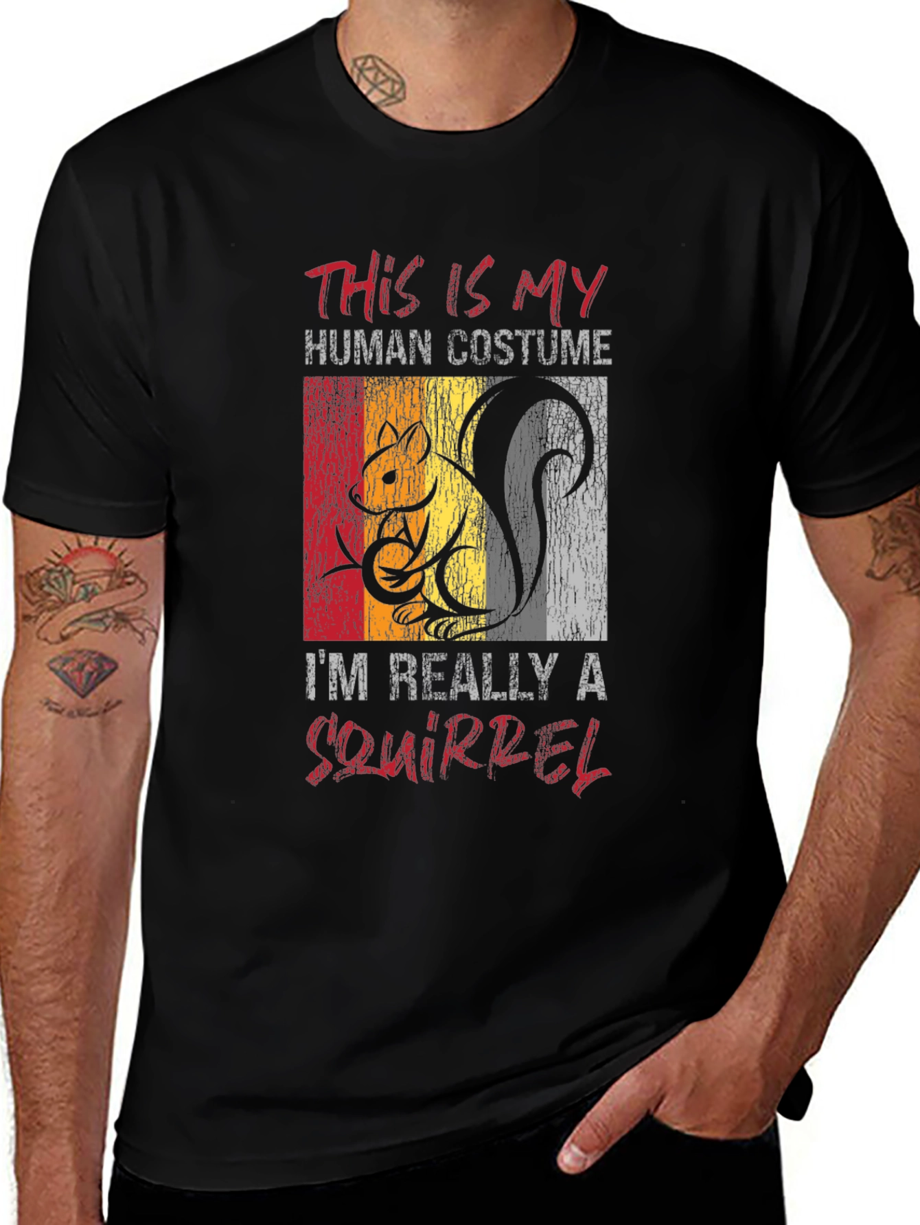 Variant 18 of Human Costume Squirrel T-Shirt