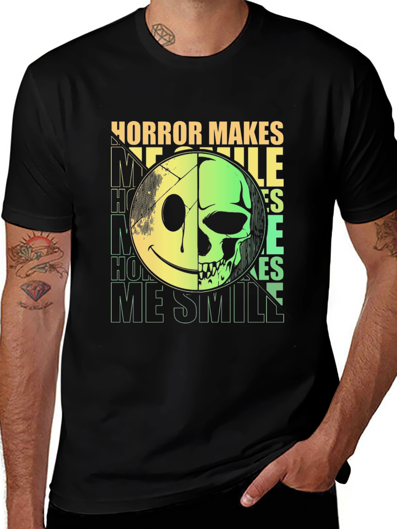 Variant 15 of Horror Makes Me Smile Graphic Tee