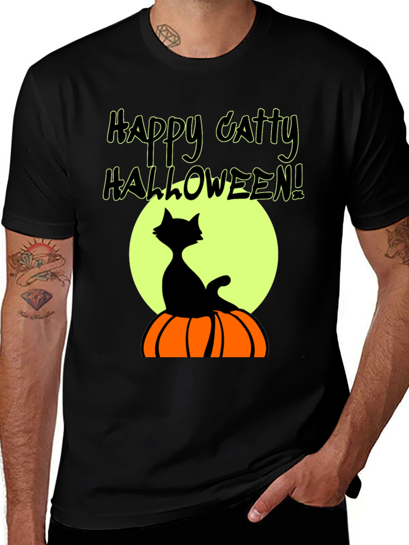 Happy Catty Halloween Graphic Tee