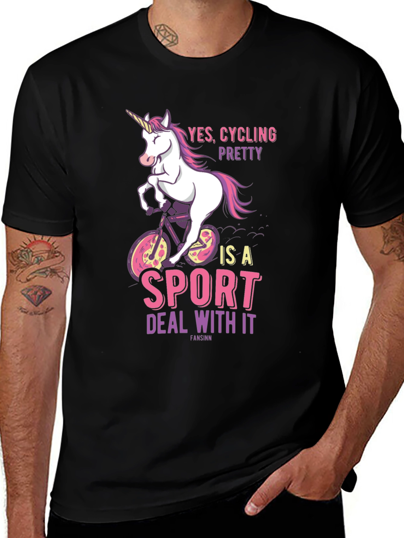 Variant 4 of Cycling Unicorn T-Shirt - Yes, Cycling Pretty!