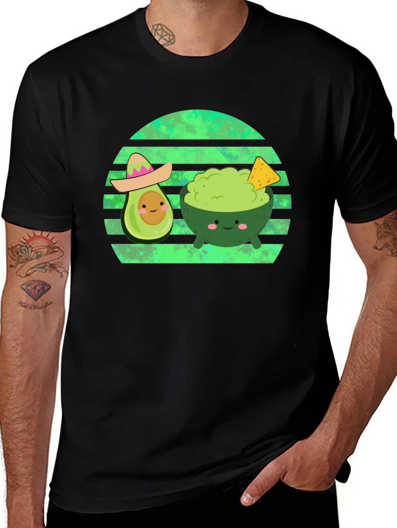 Variant 28 of Cute Avocado Guac T-Shirt - Foodie Fun!