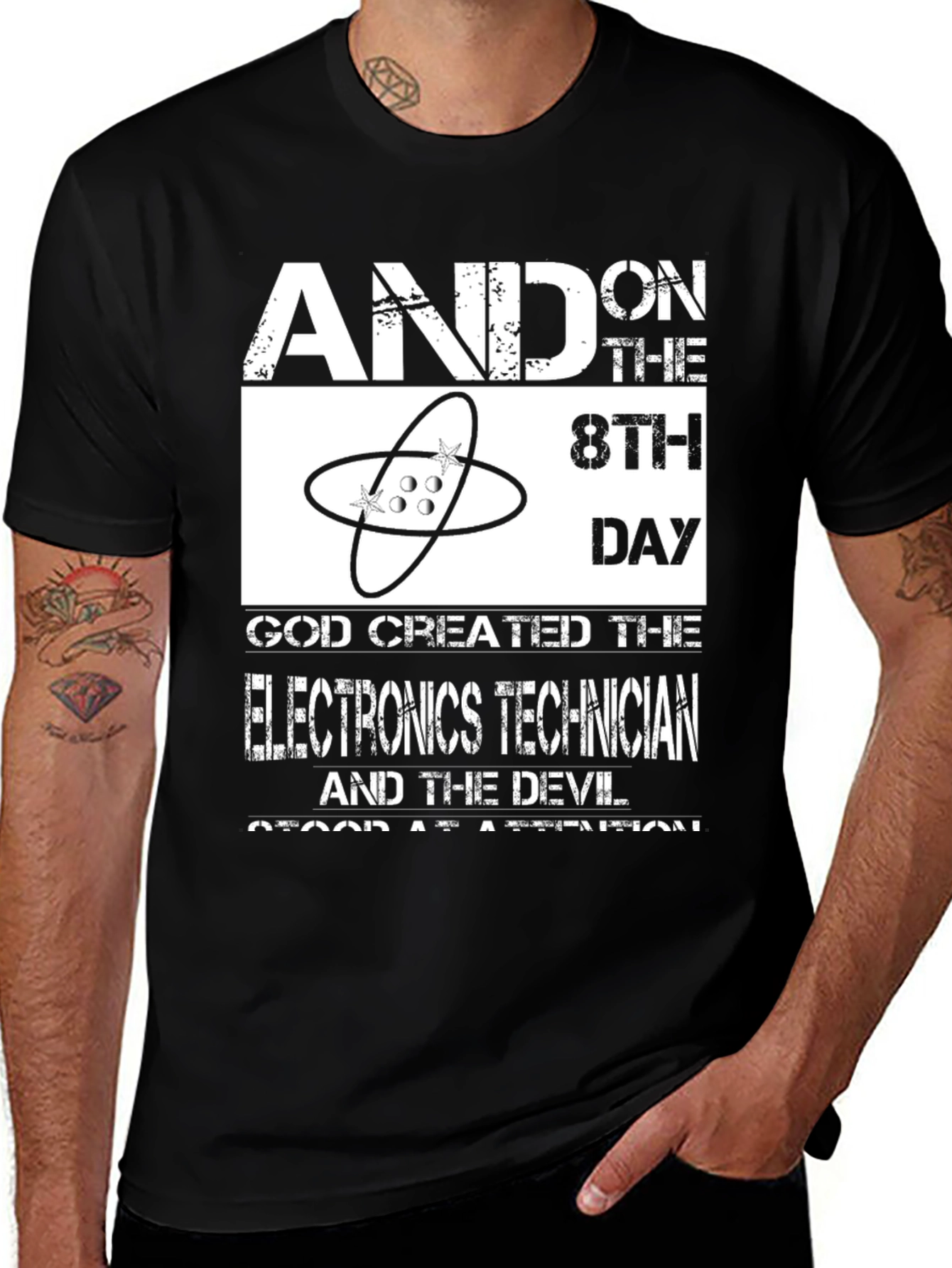 Variant 14 of Electronics Technician T-Shirt - "8th Day" Design
