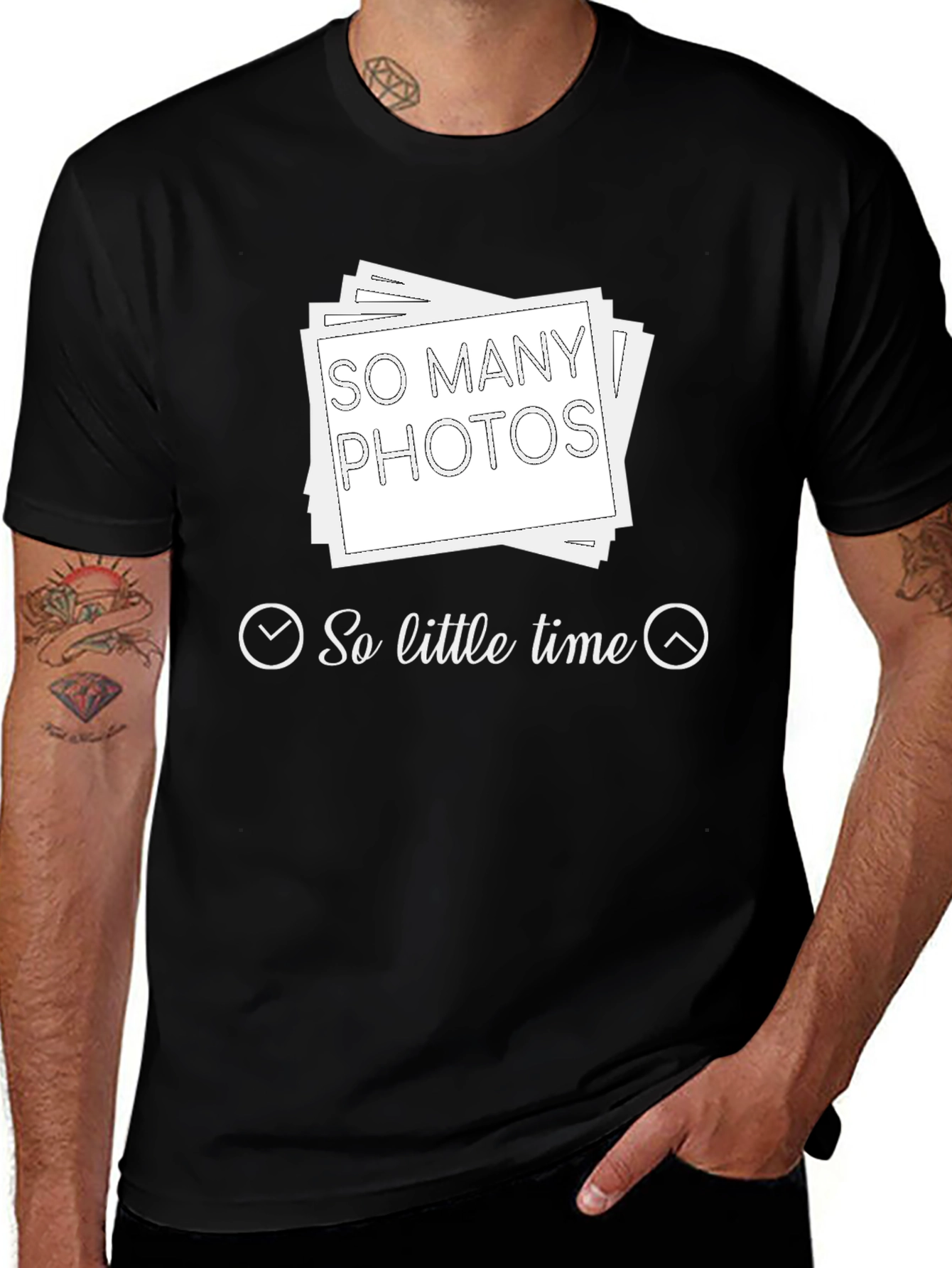 Variant 30 of So Many Photos So Little Time Black T-Shirt