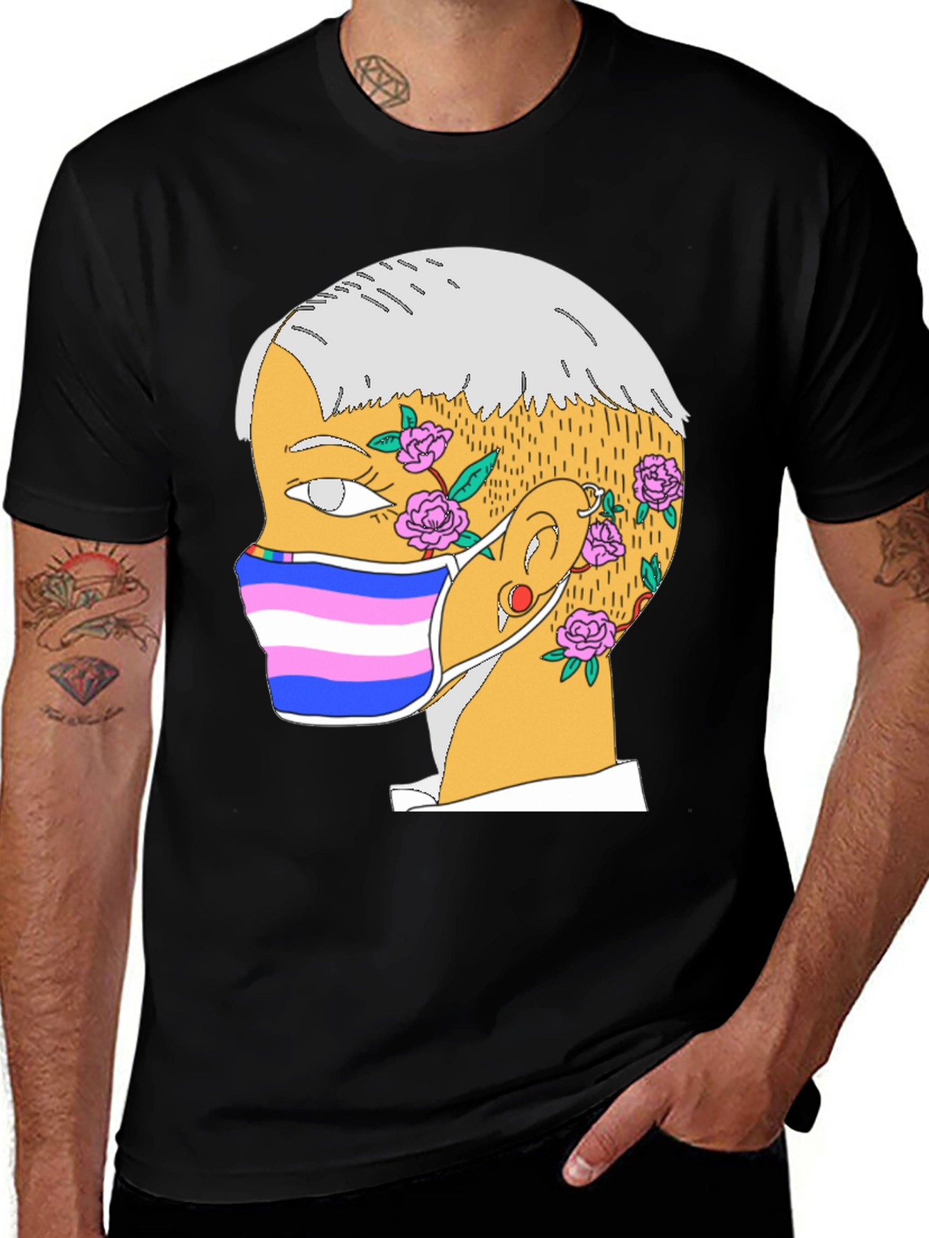 Variant 19 of Illustrated Portrait T-Shirt - Unique Graphic Tee