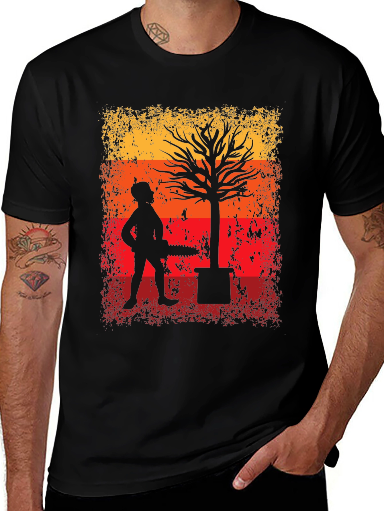 Variant 29 of Arborist Silhouette Graphic T-Shirt