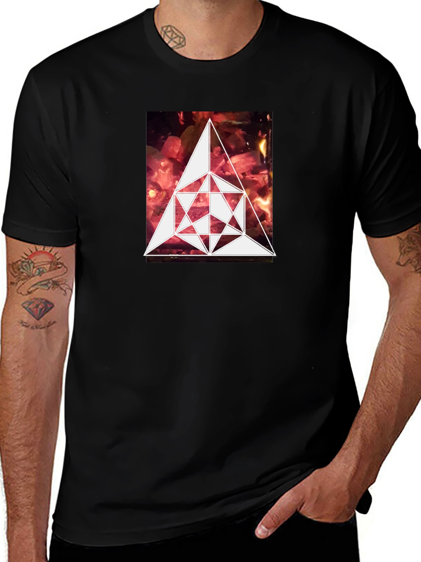 Variant 8 of Geometric Triangle Graphic T-Shirt - Modern Casual Wear