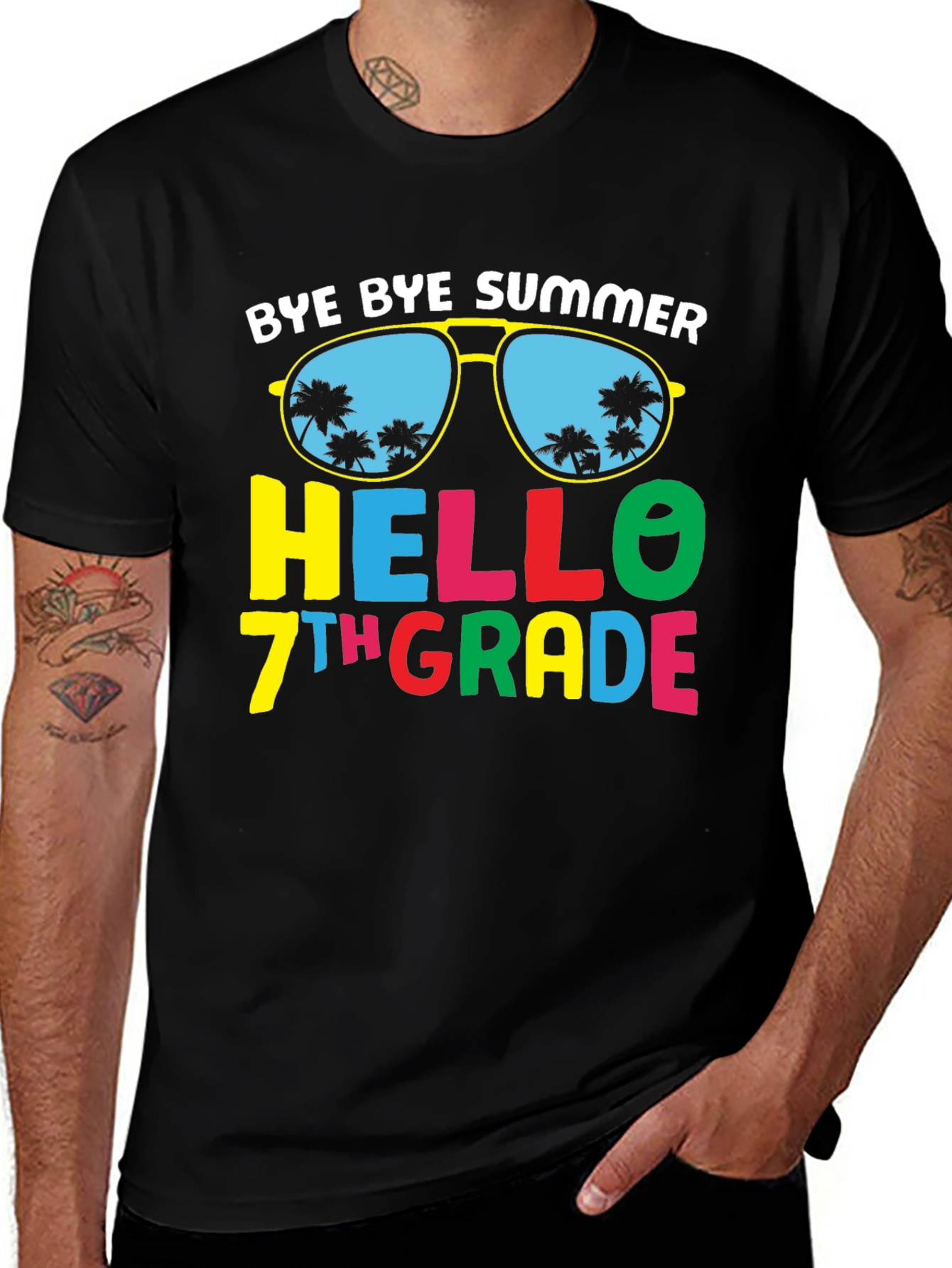 Bye Bye Summer Hello 7th Grade T-Shirt