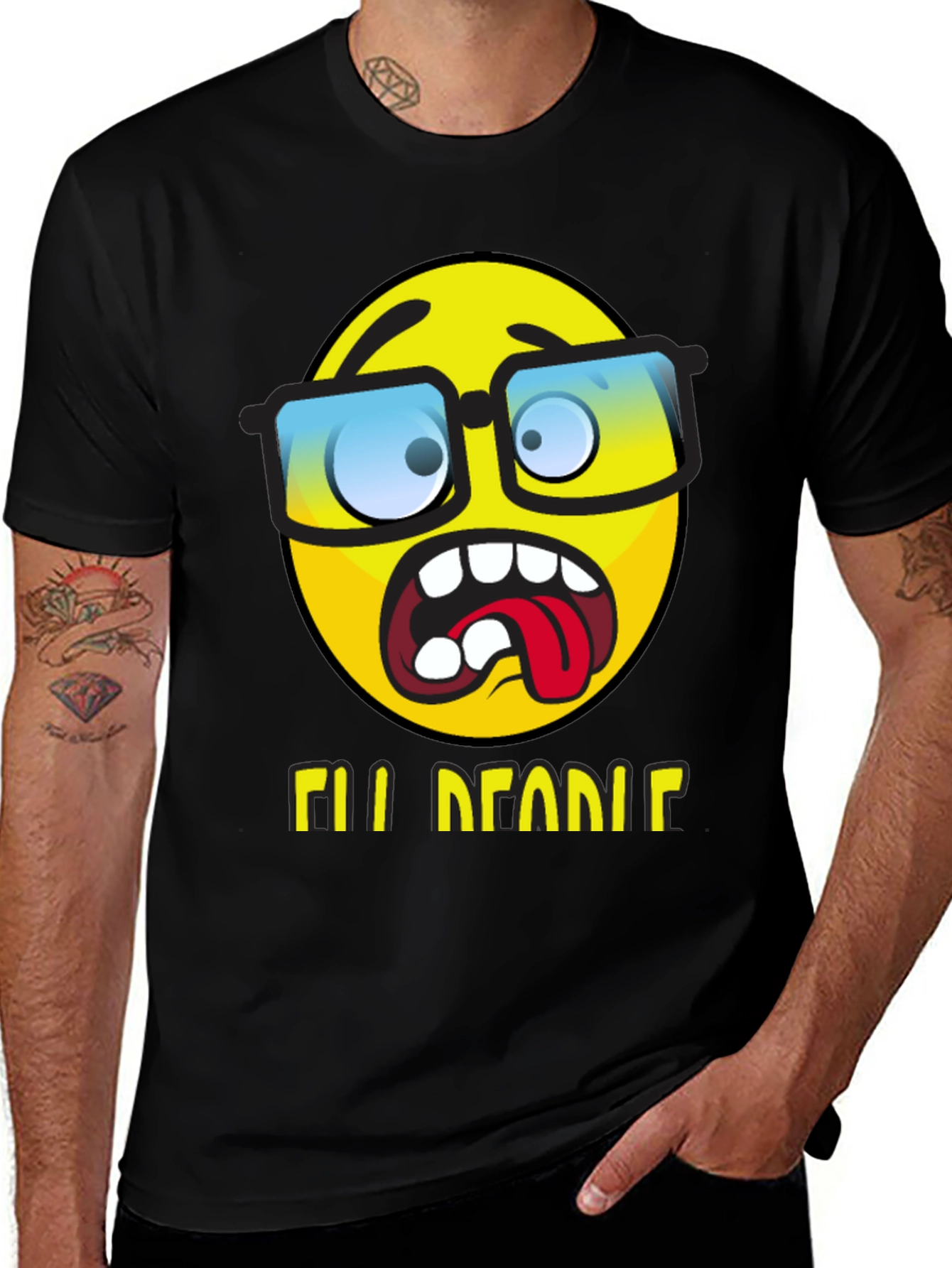 Variant 24 of Funny Emoji Graphic Tee - "I'm Dead"