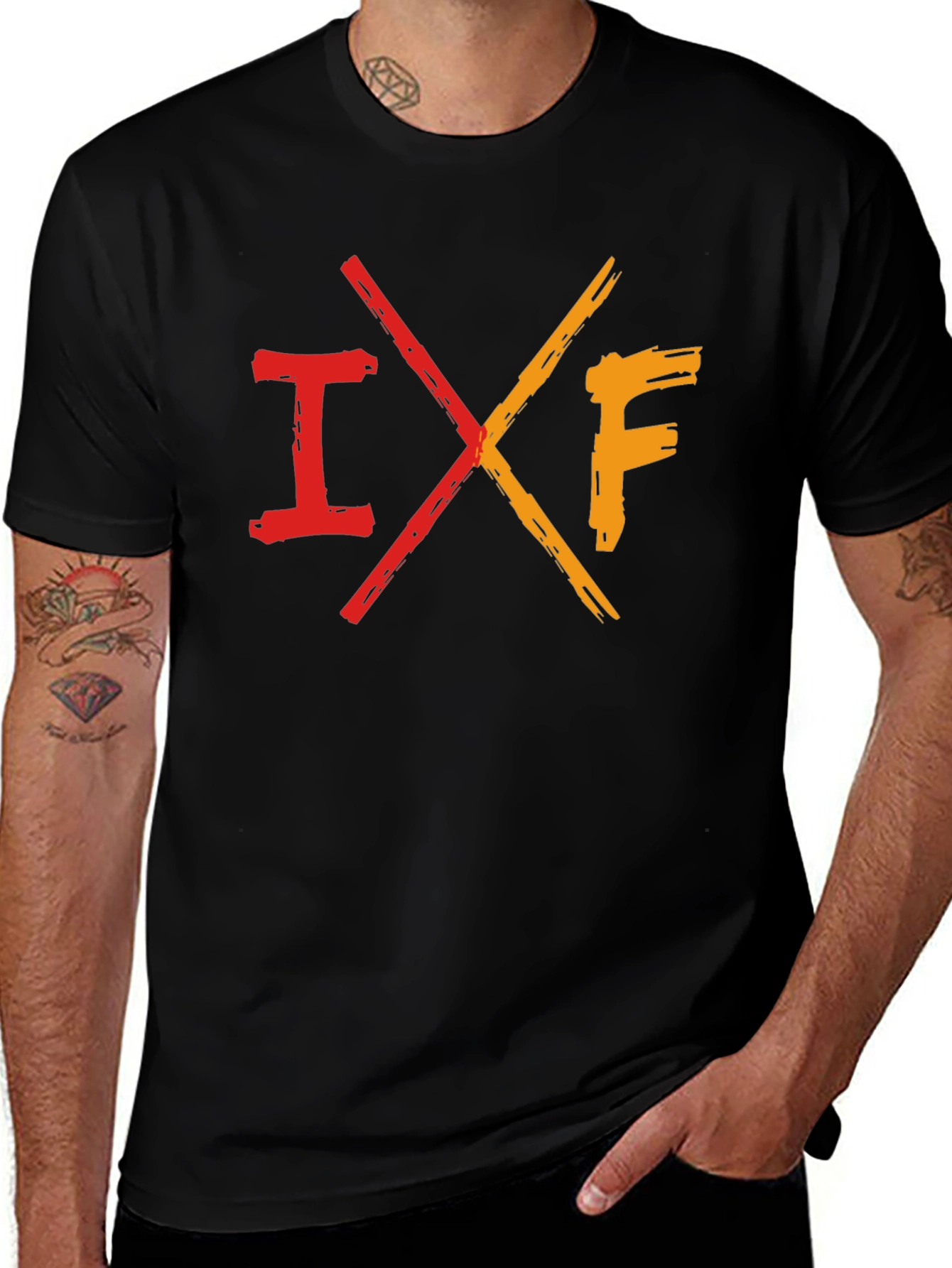 Black IXF Graphic Print Men's Black T-Shirt main image