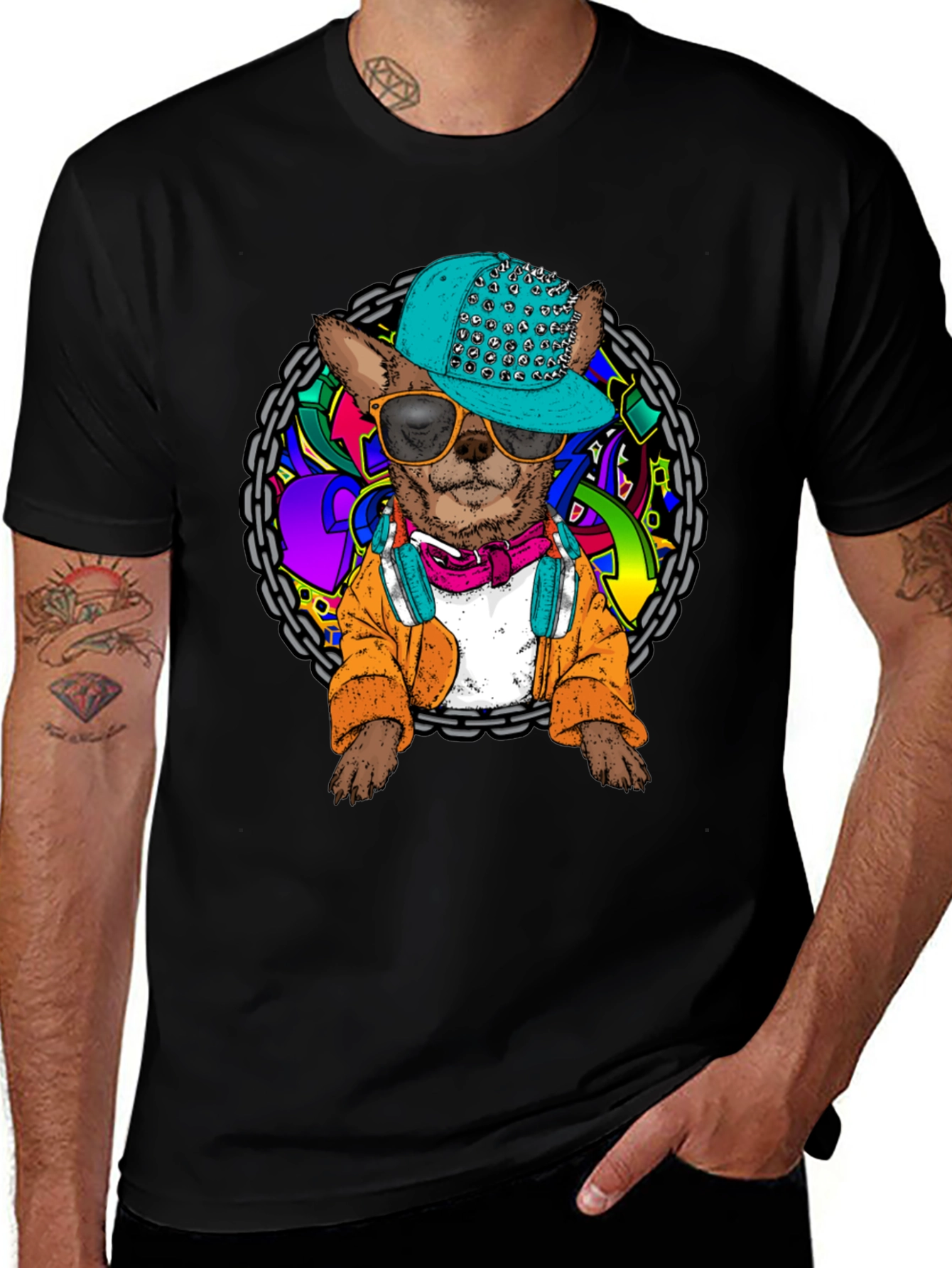 Variant 12 of Dog DJ Graphic T-Shirt
