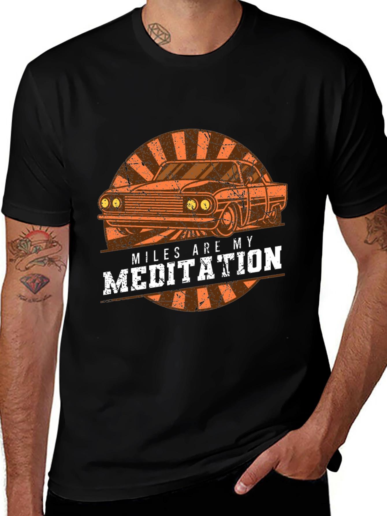 Variant 17 of Miles Are My Meditation Graphic Tee