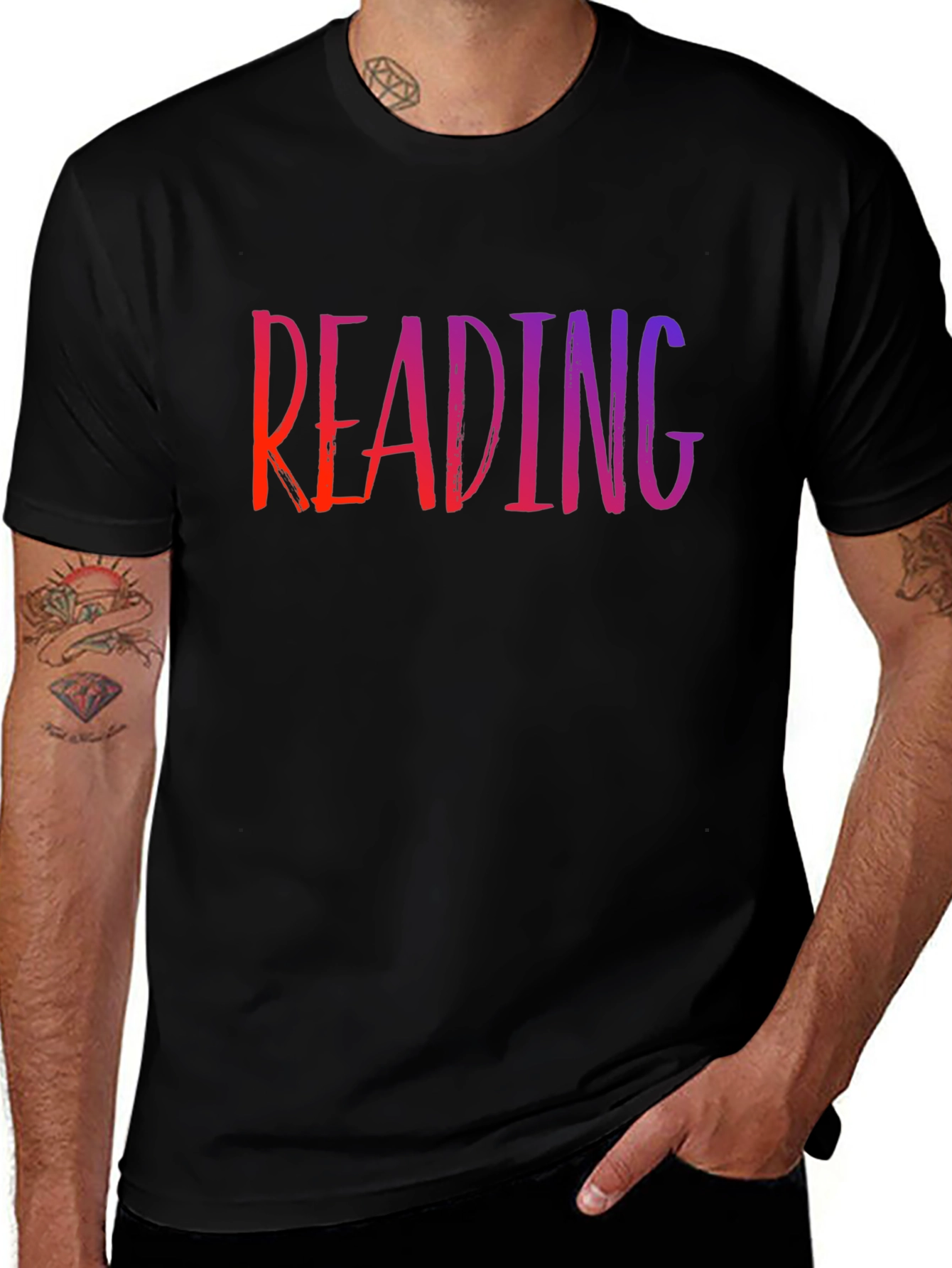 Variant 6 of Reading Ombre Graphic Tee -  Book Lover Apparel