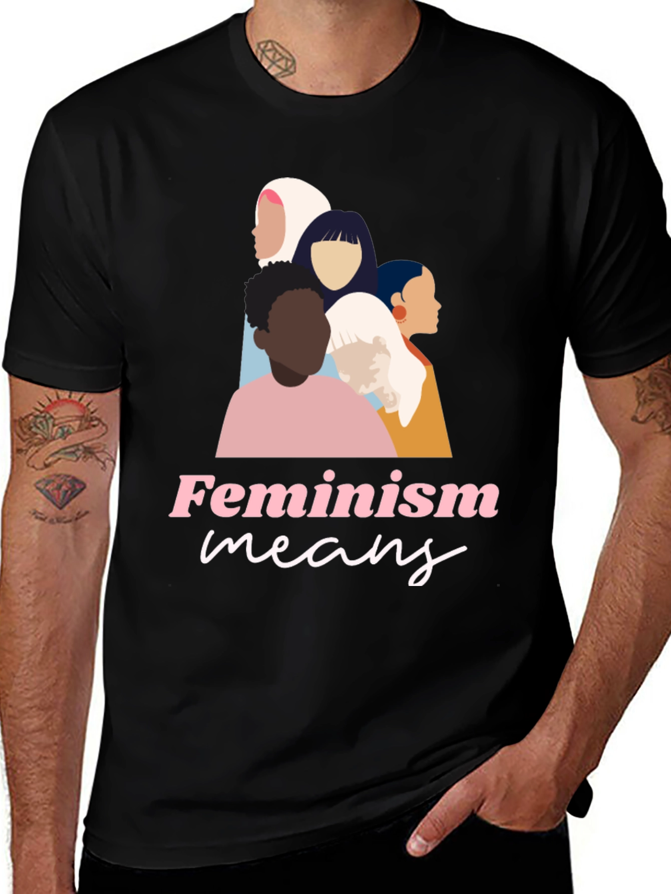 Variant 24 of Feminism Means Diversity T-Shirt