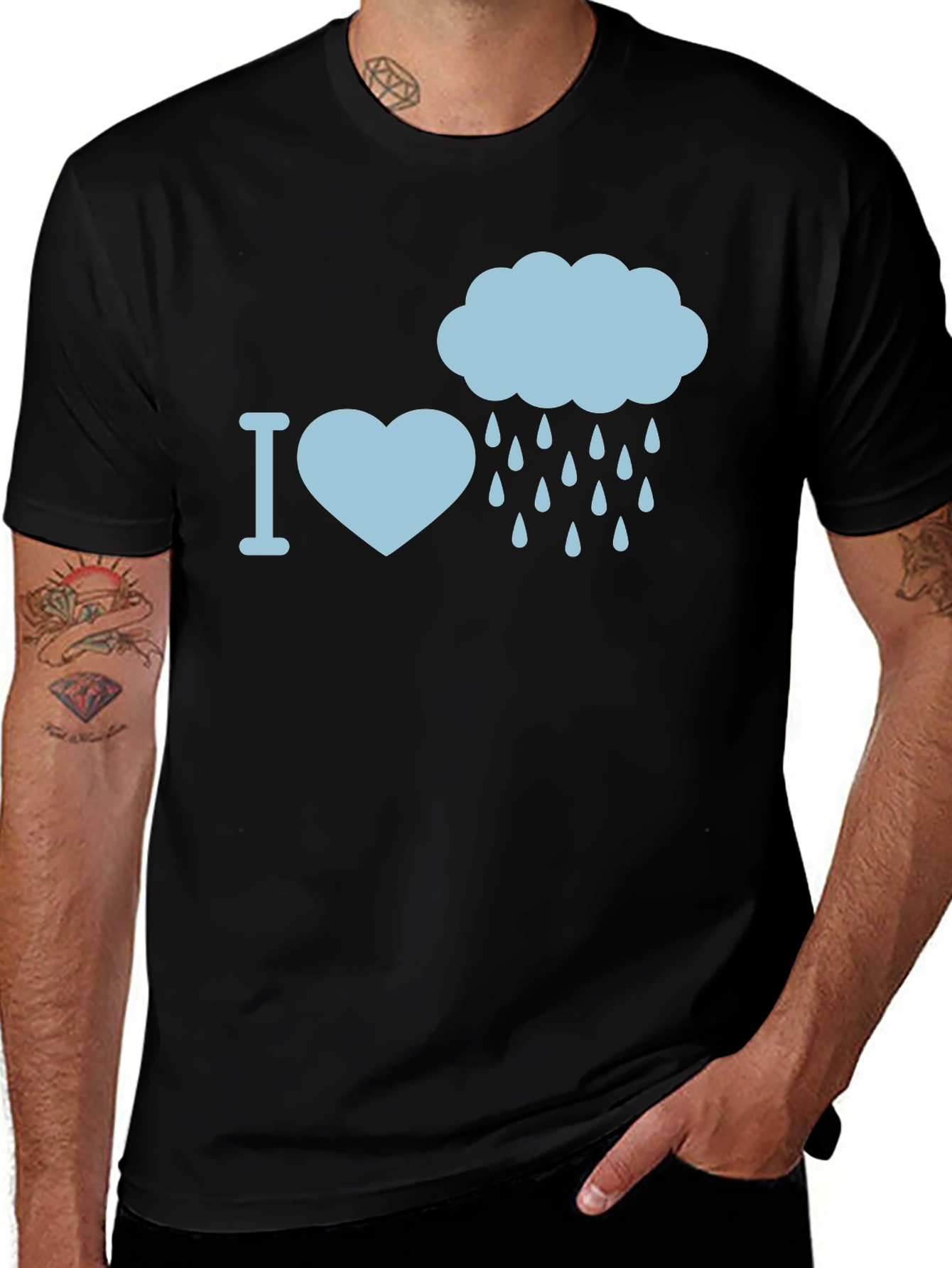 Variant 21 of I Heart Rainy Days T-Shirt - Soft Cotton Tee