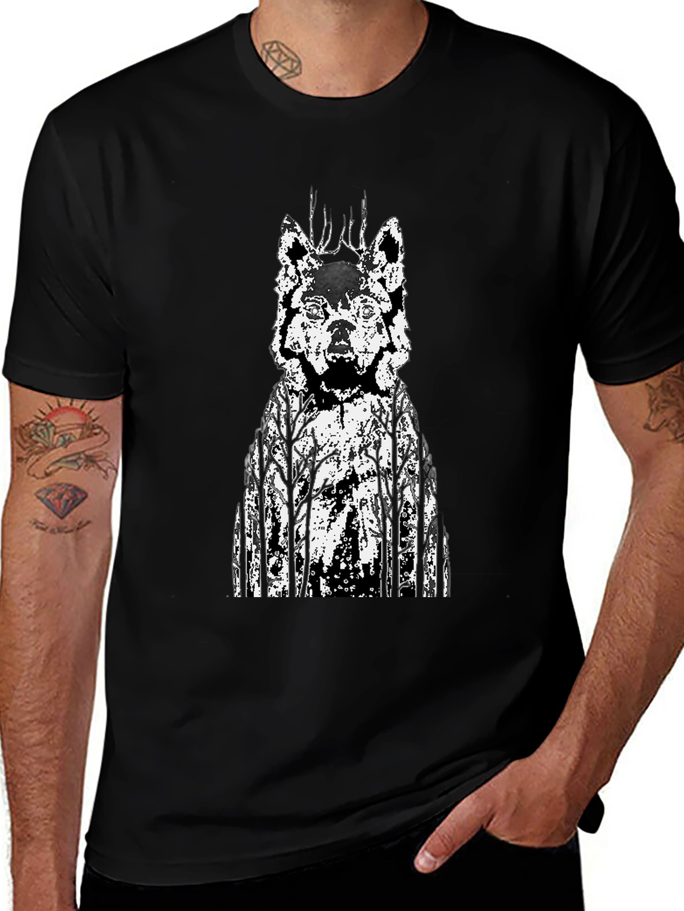 Variant 17 of Wolf in the Woods Graphic Tee