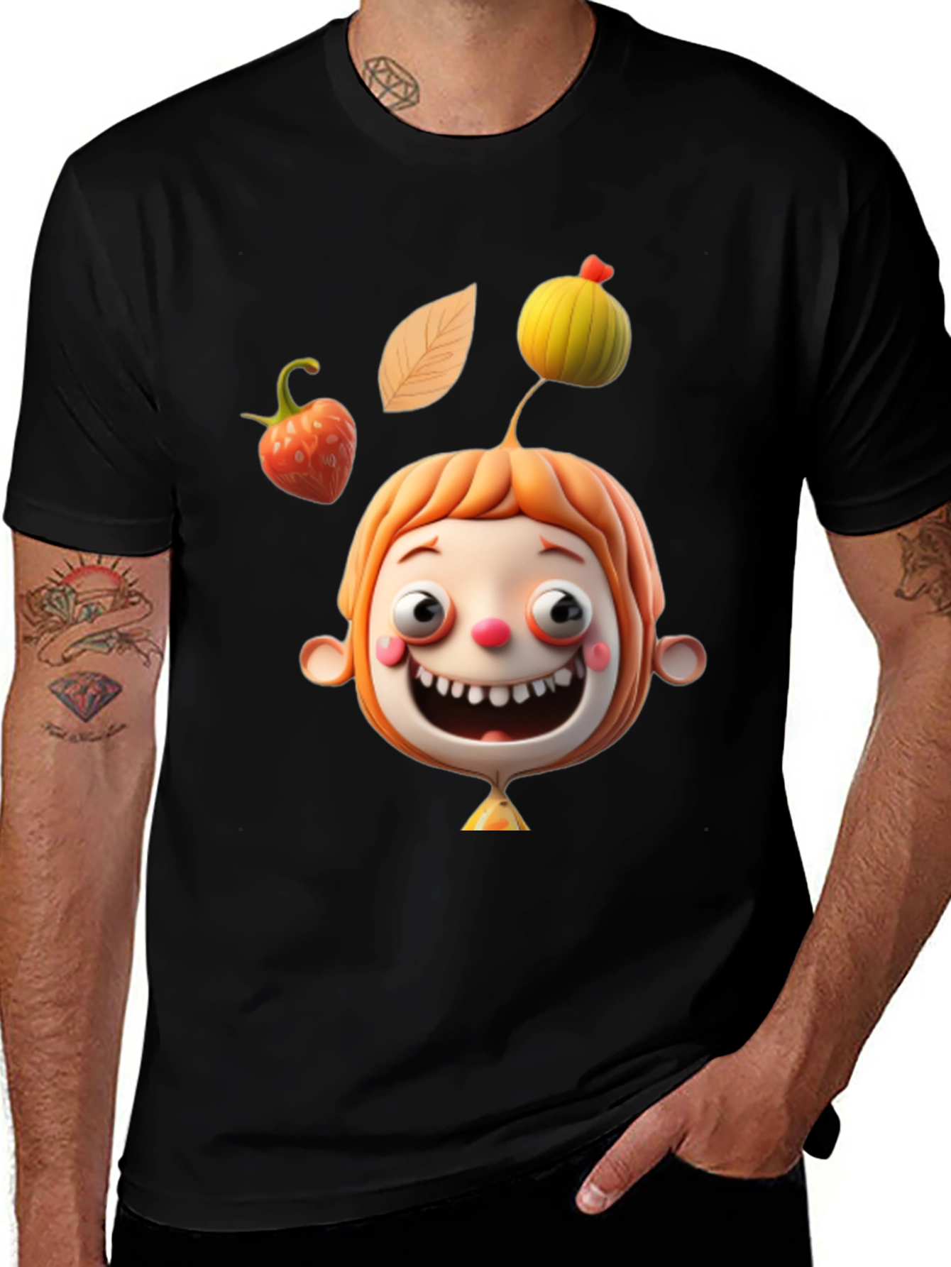 Variant 26 of Fun Cartoon Character Graphic Tee - Unique Design