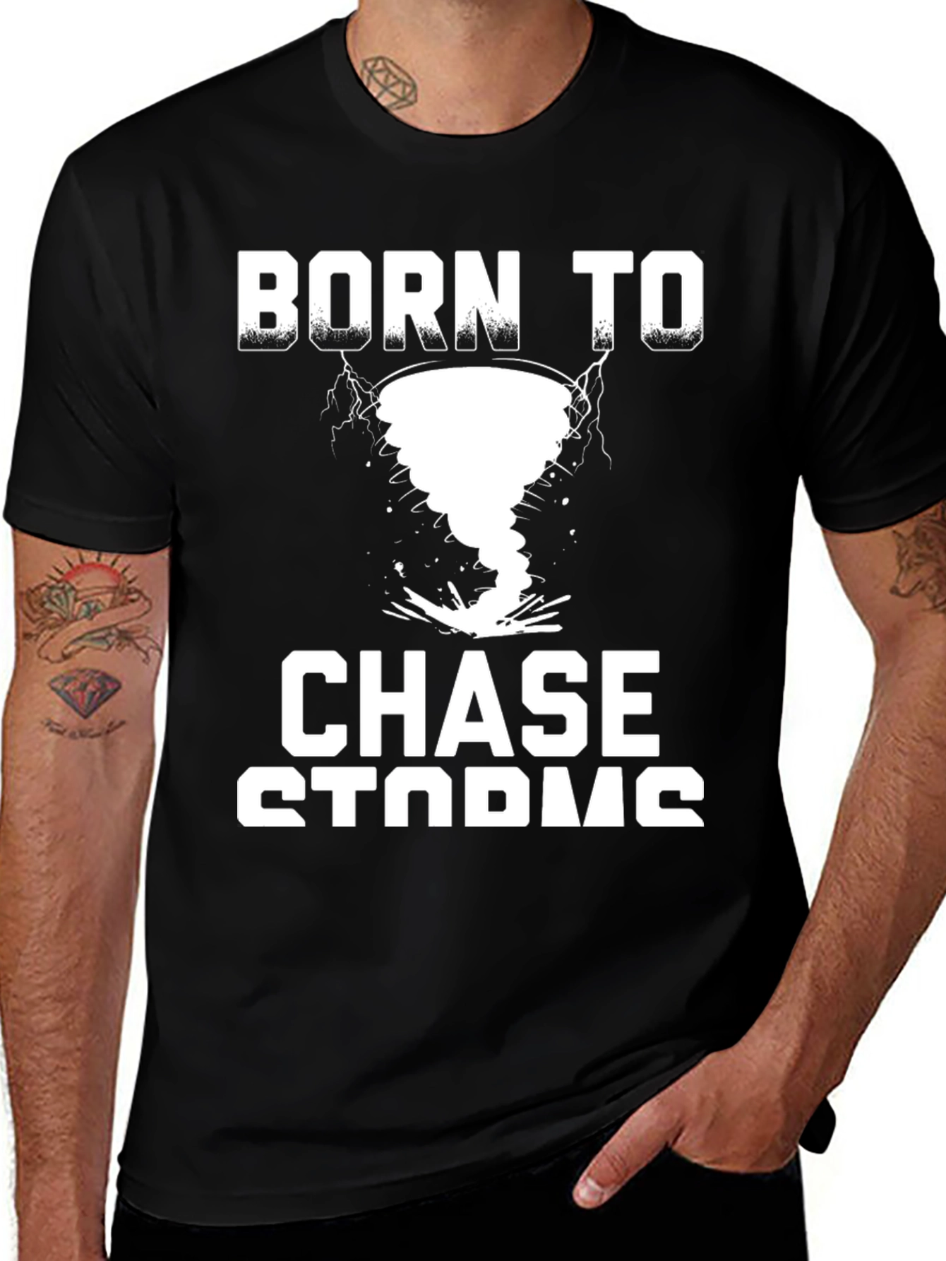 Variant 28 of Born to Chase Storms Graphic Tee