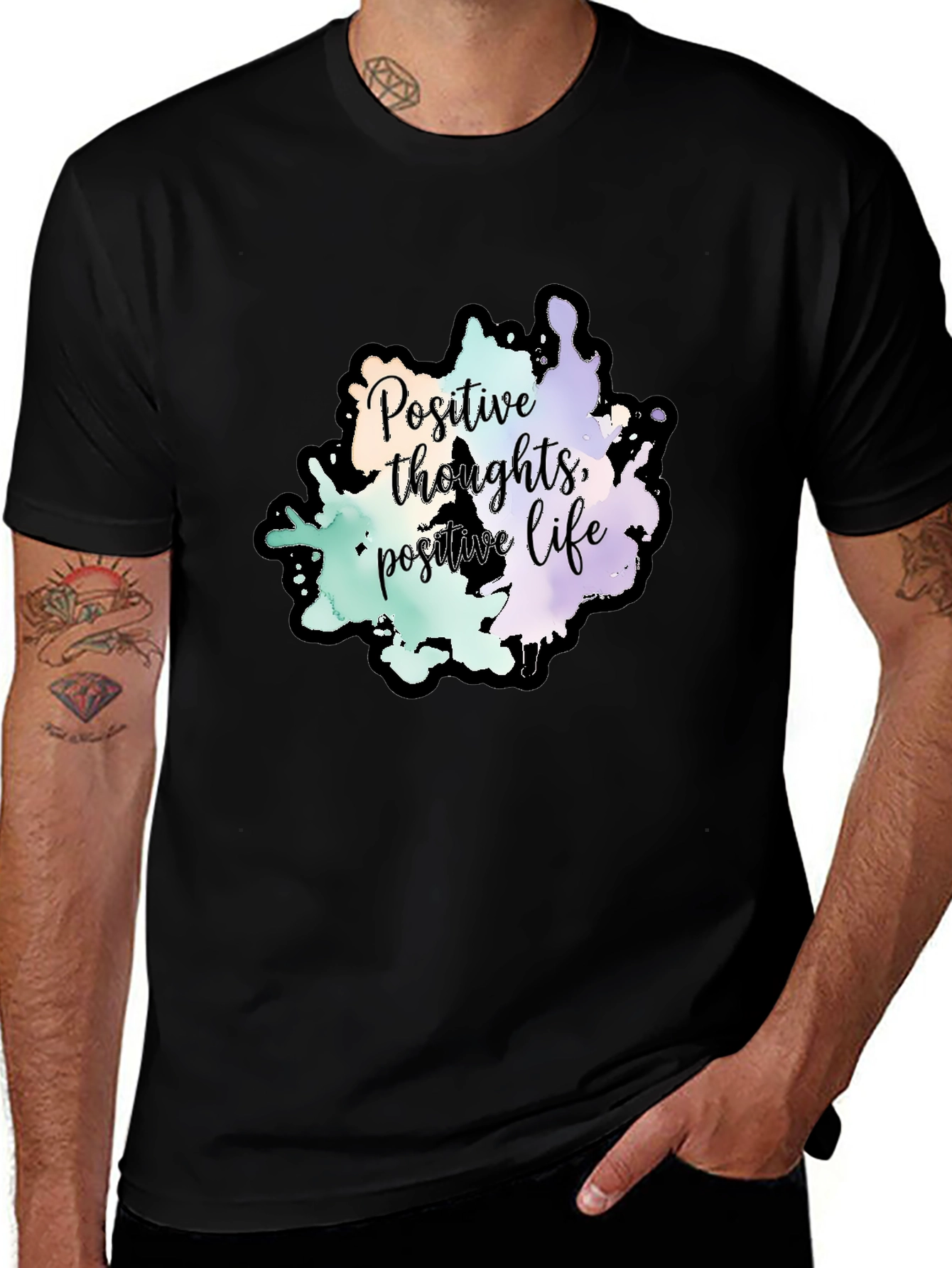 Variant 19 of Positive Thoughts Graphic Tee
