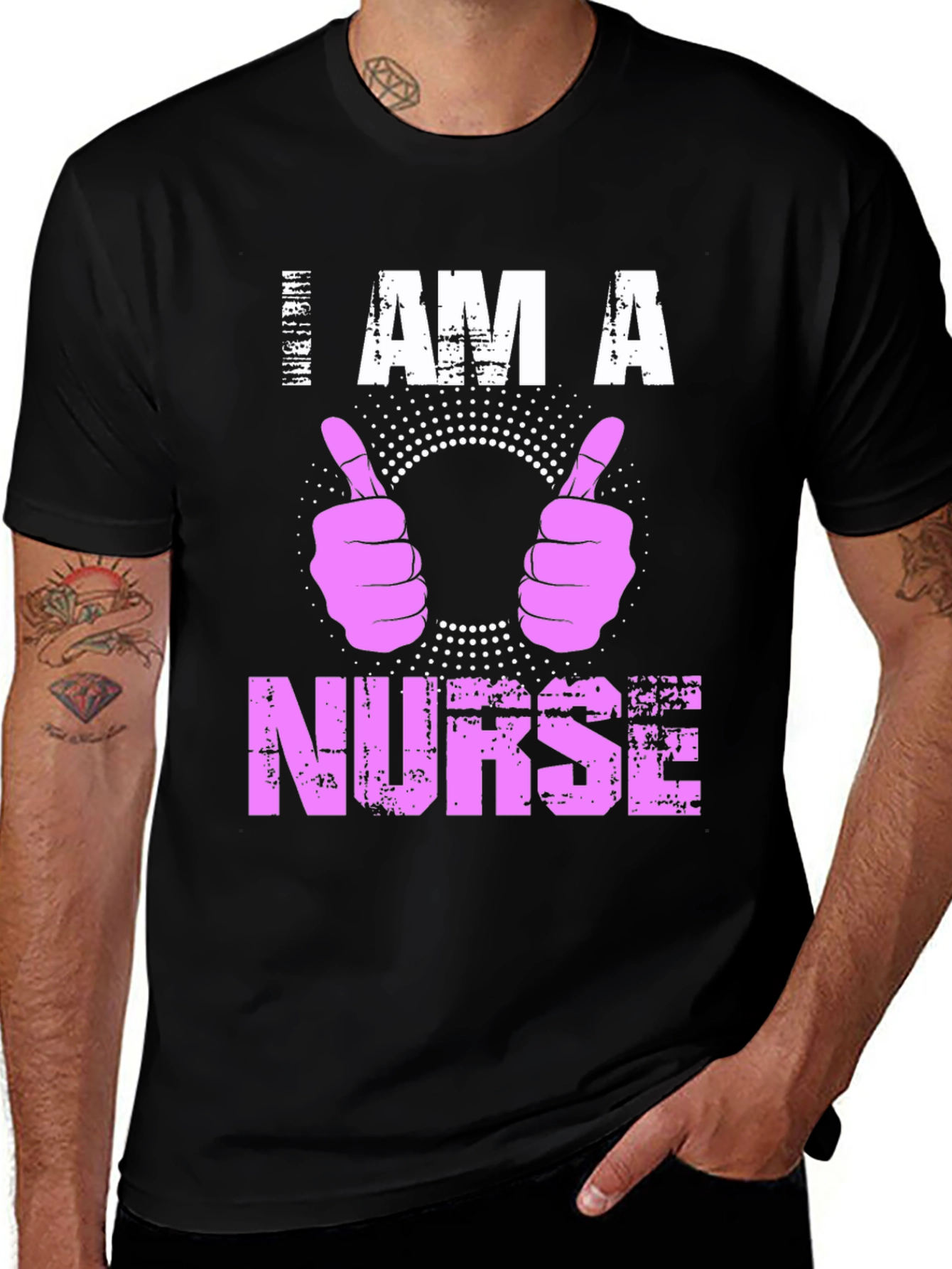 Variant 29 of I Am A Nurse T-Shirt, Pink Graphic Tee