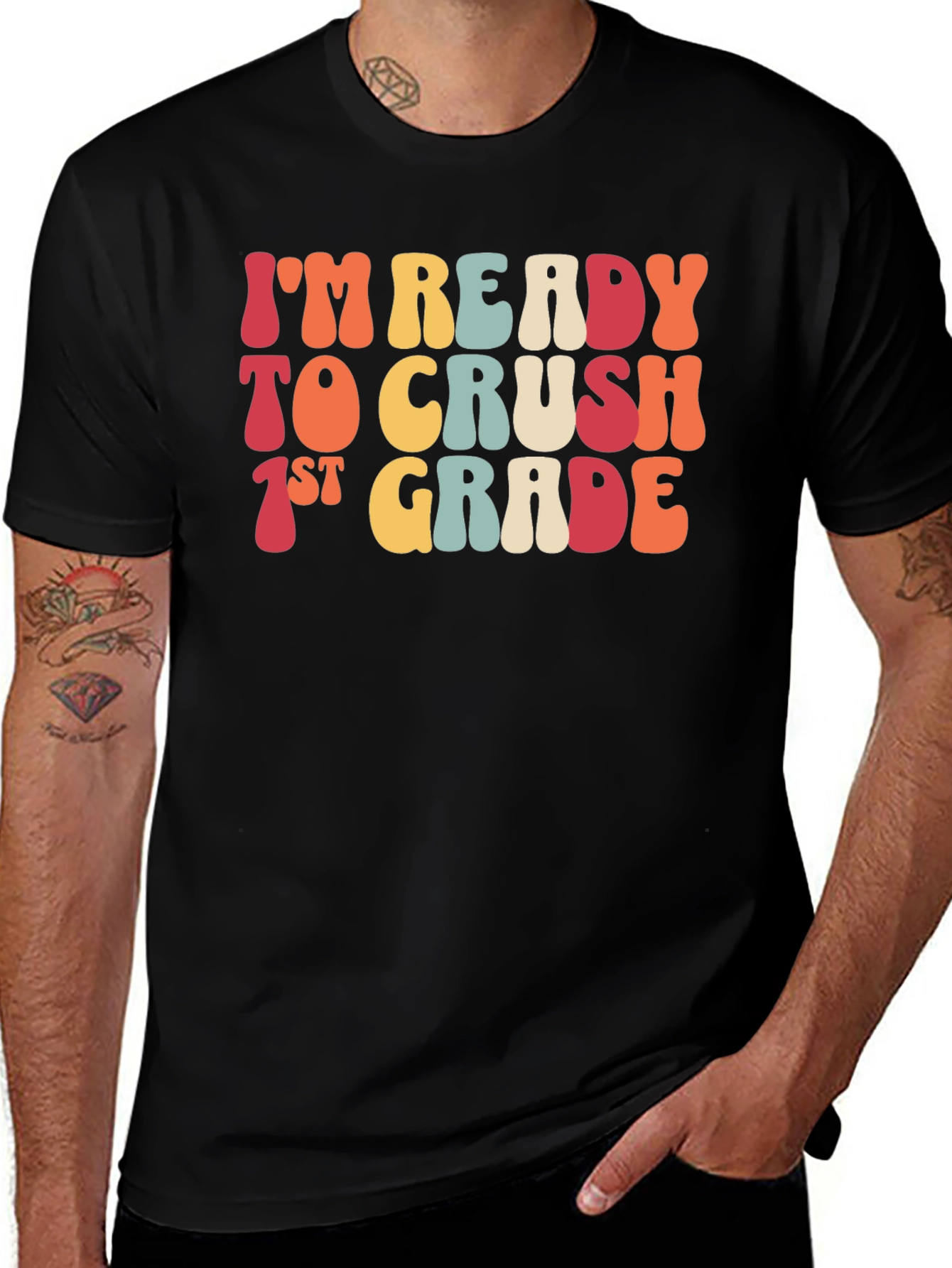I'm Ready To Crush 1st Grade Retro T-Shirt