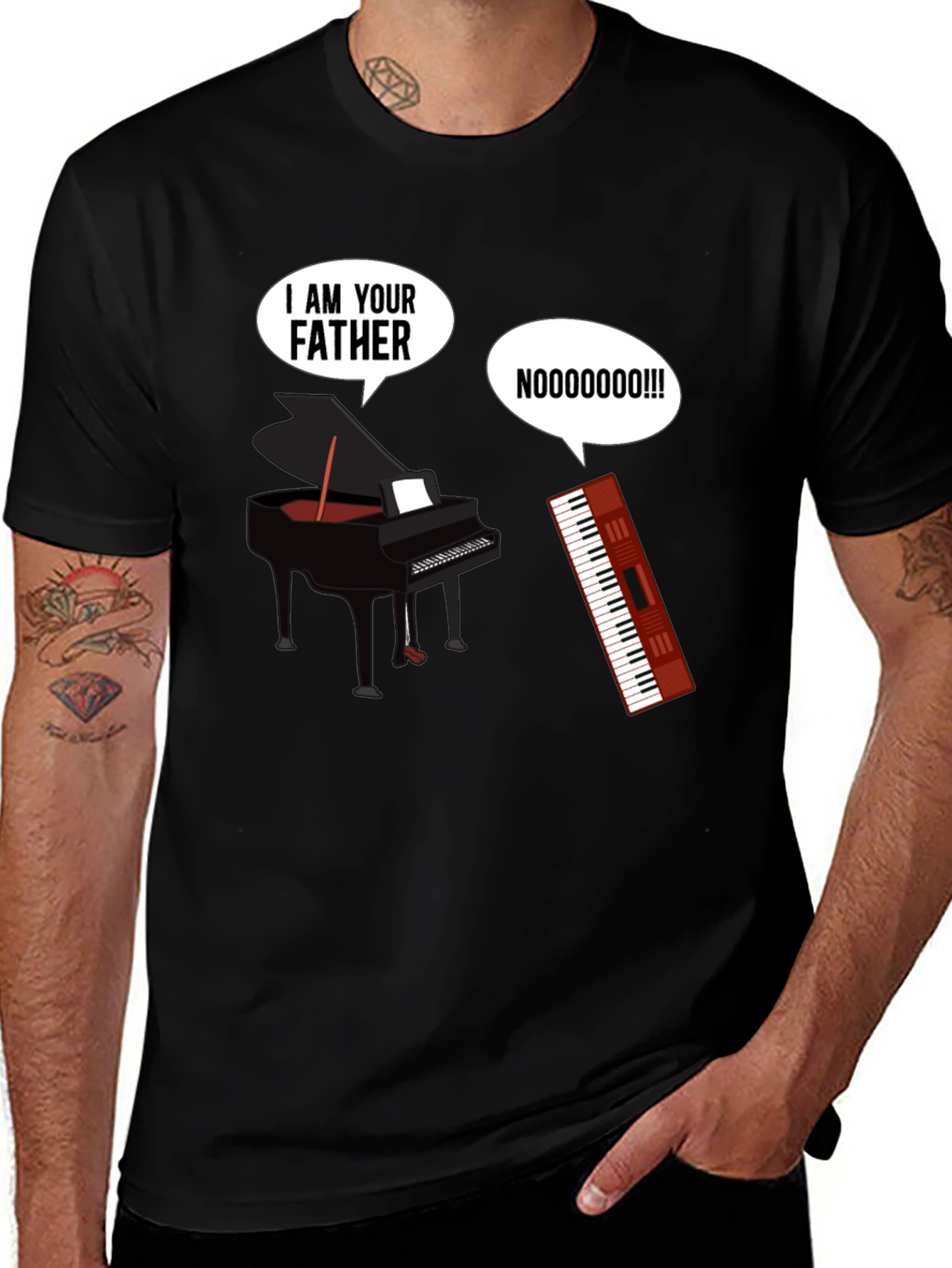 Variant 29 of I Am Your Father Piano T-Shirt