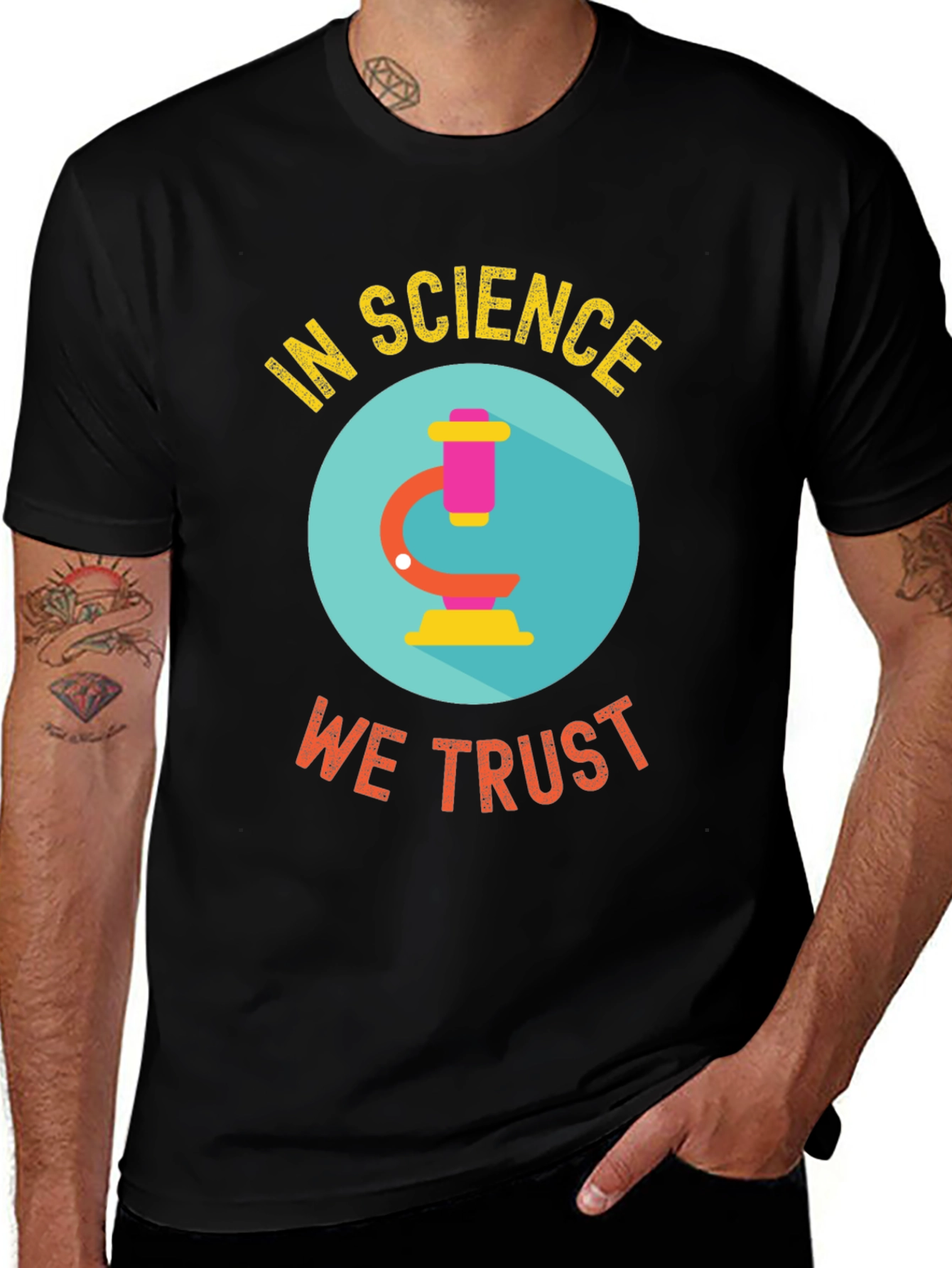 Variant 5 of In Science We Trust Black T-Shirt