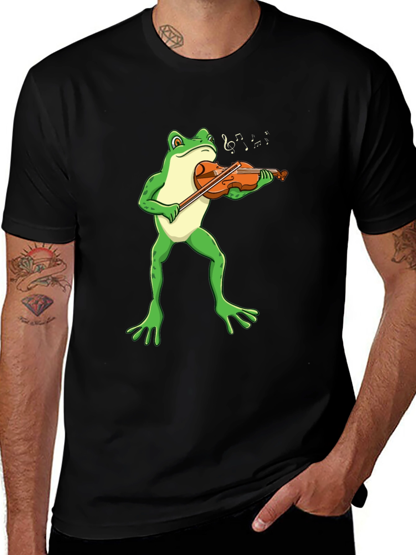Variant 24 of Frog Violinist T-Shirt - Funny Music Tee