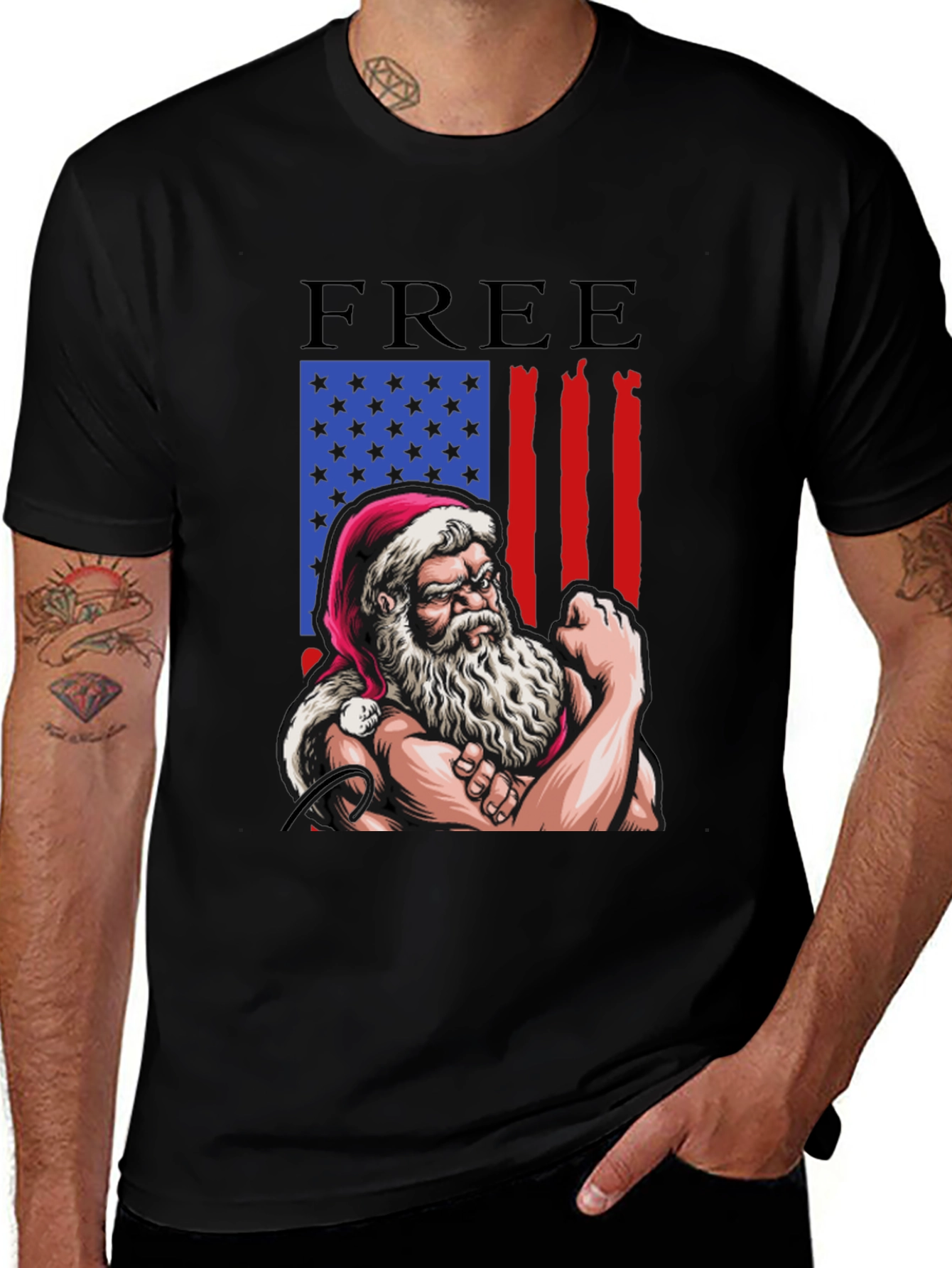 Patriotic Santa T-Shirt