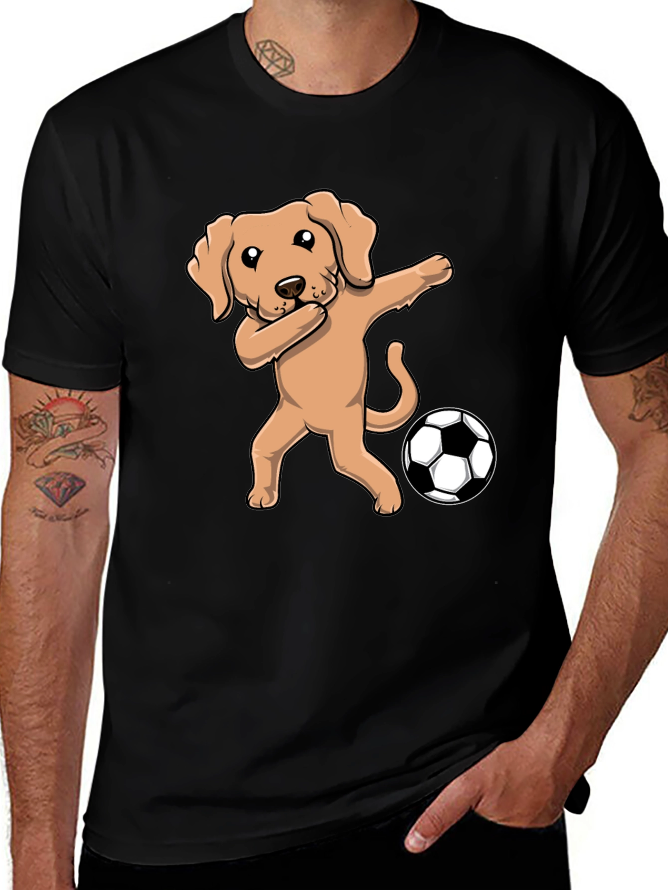 Variant 3 of Dabbing Dog Soccer T-Shirt