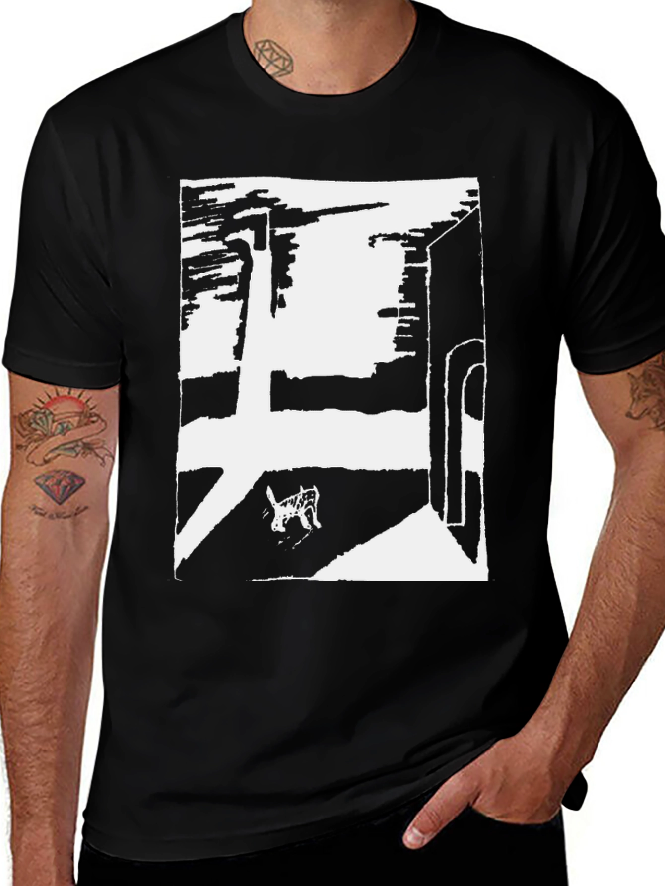 Variant 3 of Abstract Graphic Tee - Black