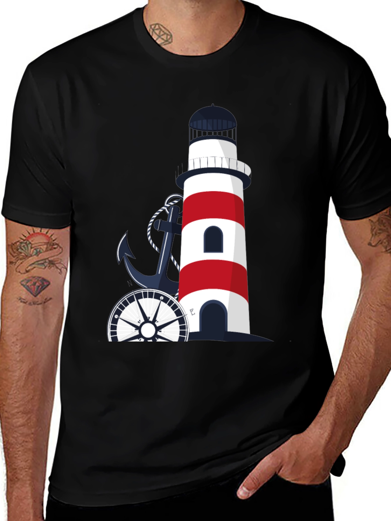 Variant 18 of Nautical Lighthouse Graphic Tee