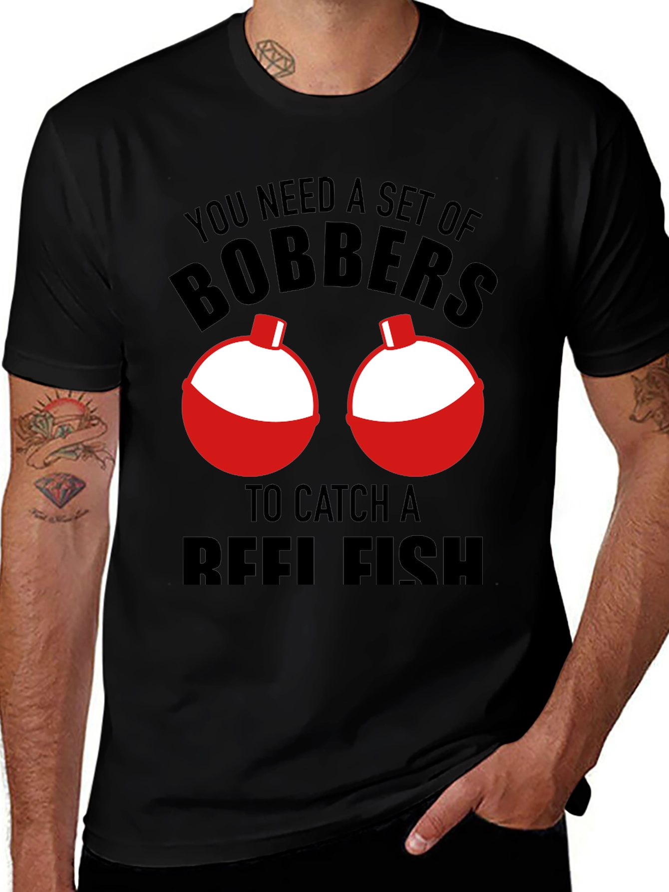 Variant 30 of Funny Fishing Bobbers T-Shirt - Catch Reelfish
