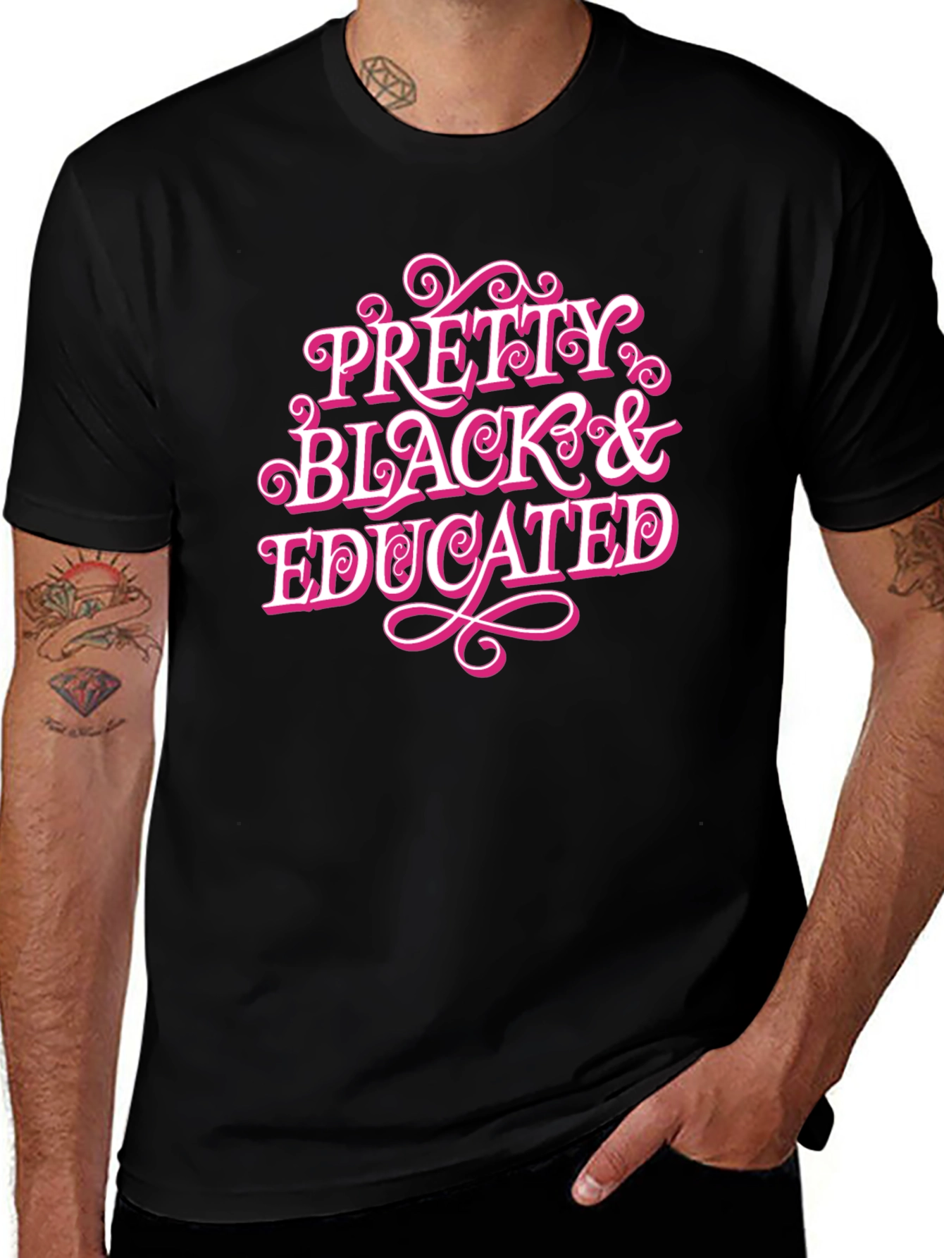 Variant 6 of Pretty Black & Educated Graphic Tee