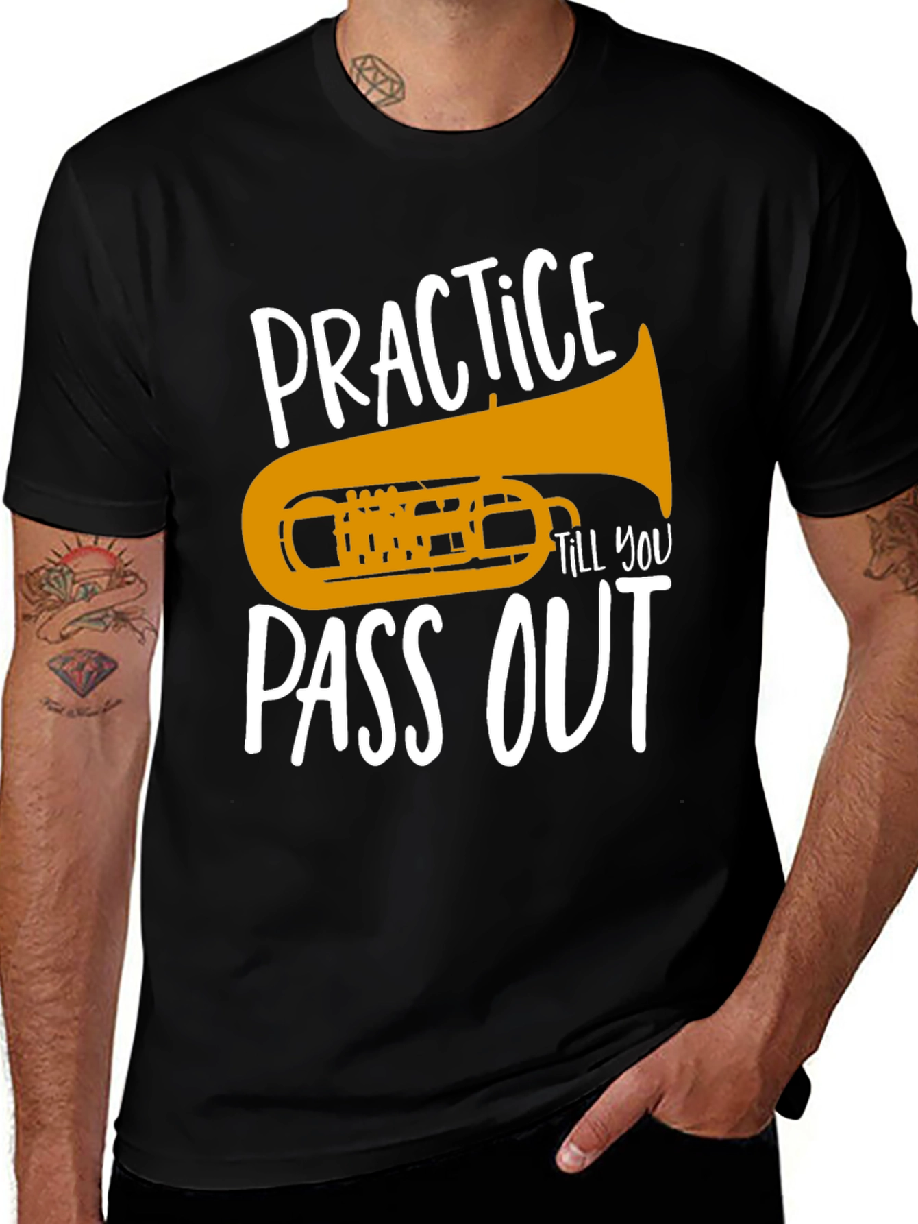 Variant 10 of Practice Till You Pass Out Tuba T-Shirt