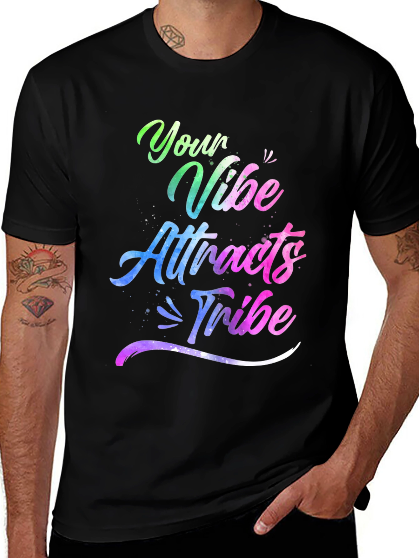 Variant 26 of Your Vibe Attracts Tribe Graphic Tee