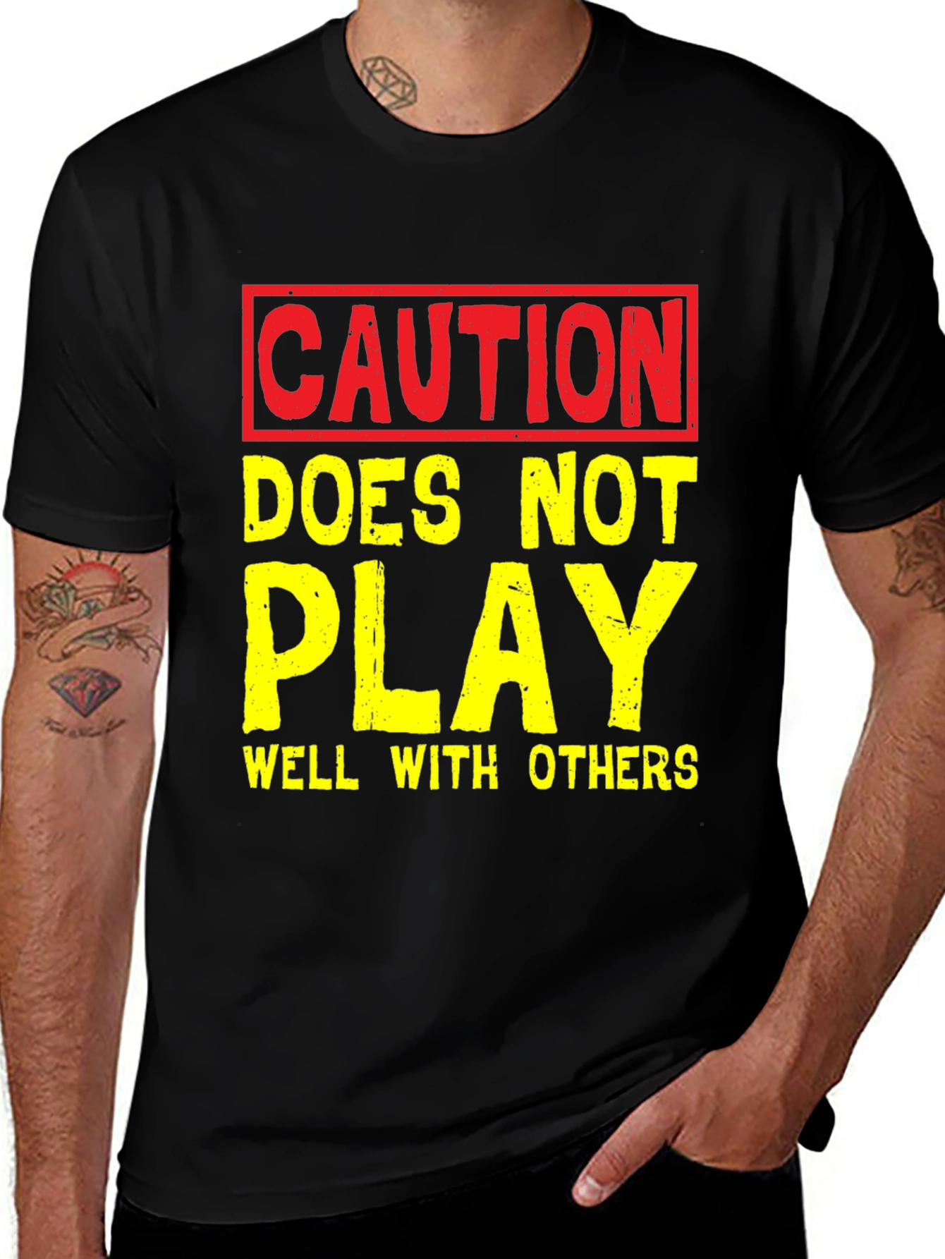 Variant 25 of Caution: Doesn't Play Well With Others - Graphic T-Shirt