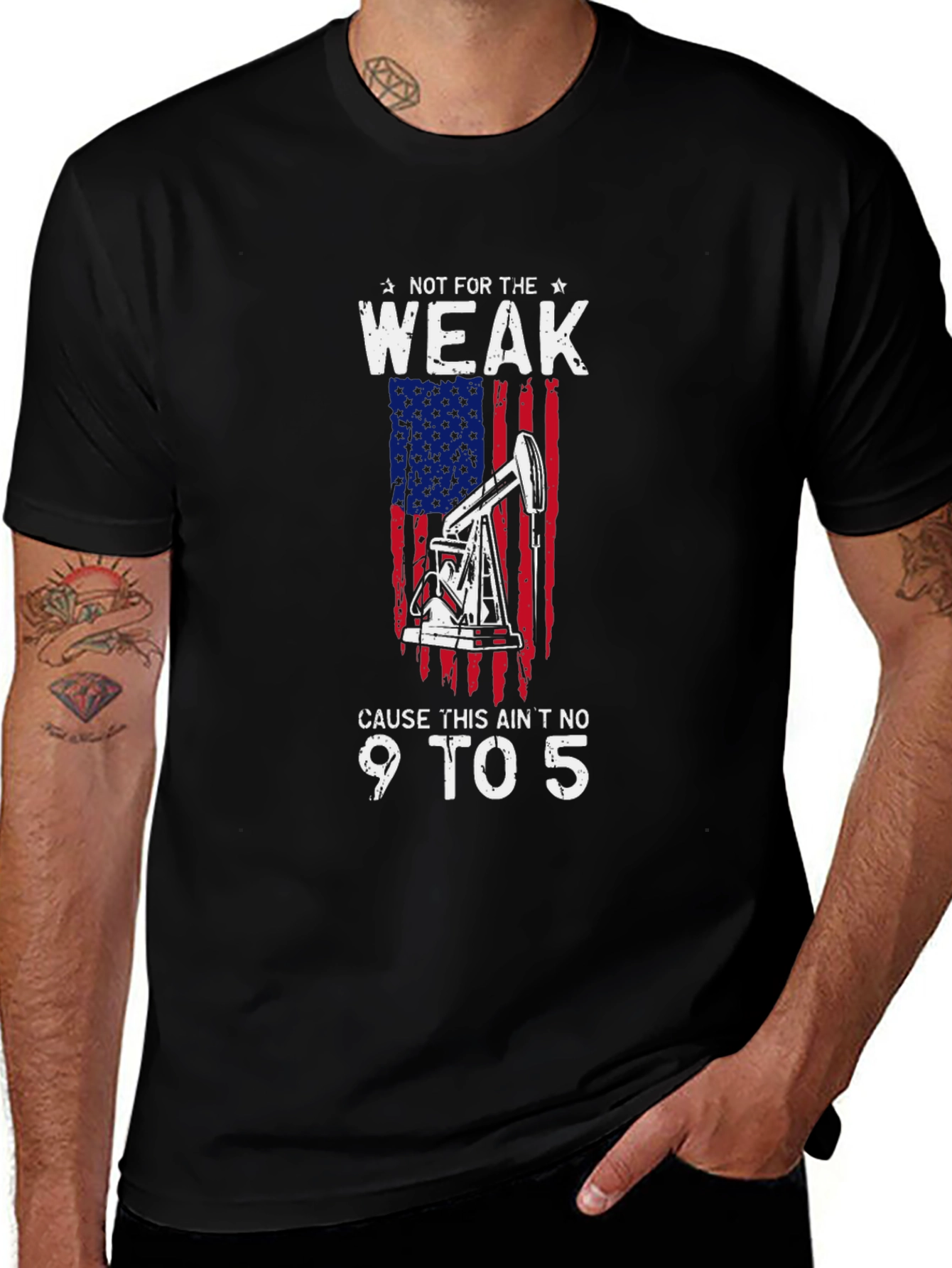 Variant 16 of Not For The Weak Oil Rig Worker T-Shirt