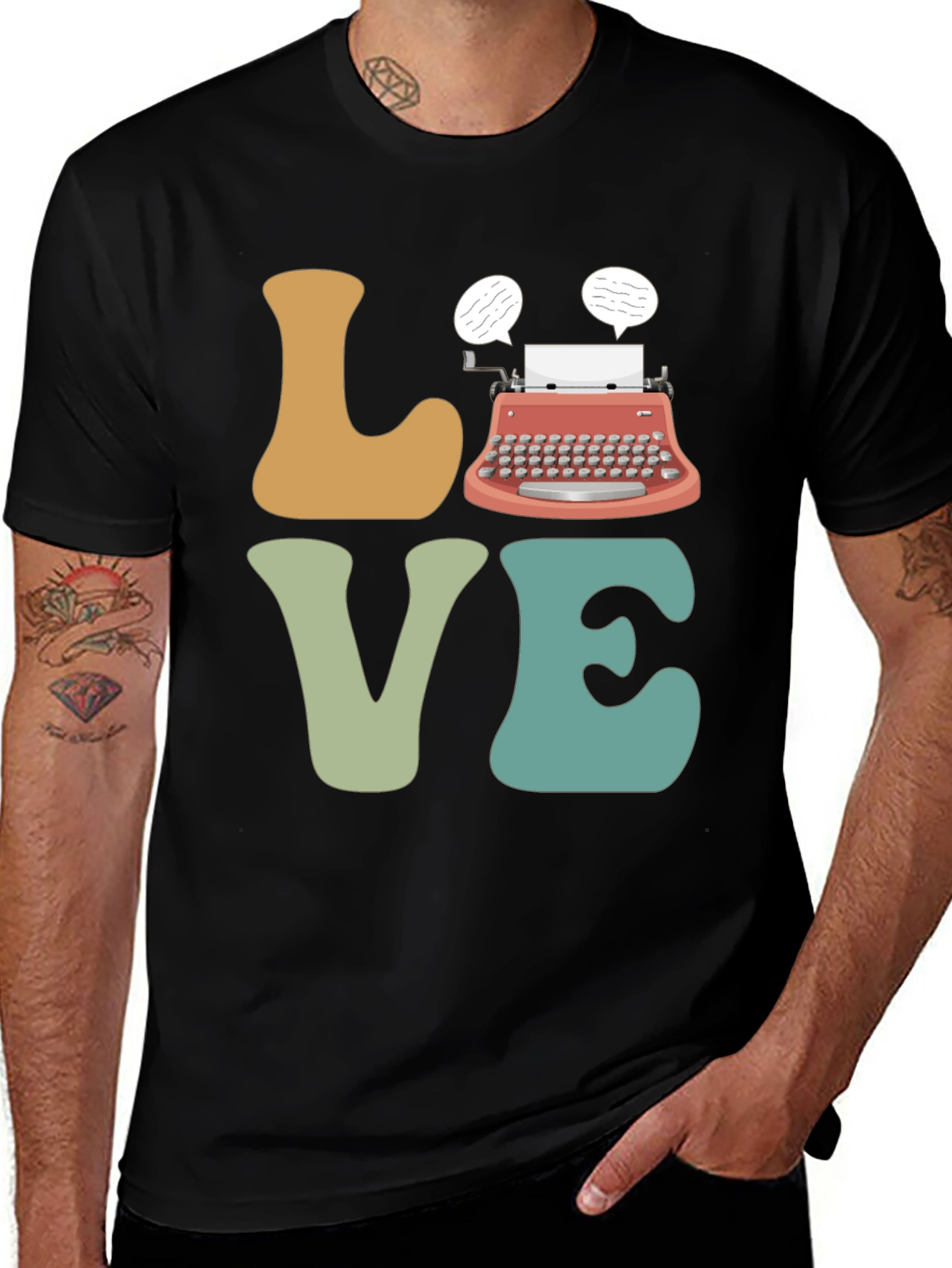 Variant 22 of Love Typewriter T-Shirt