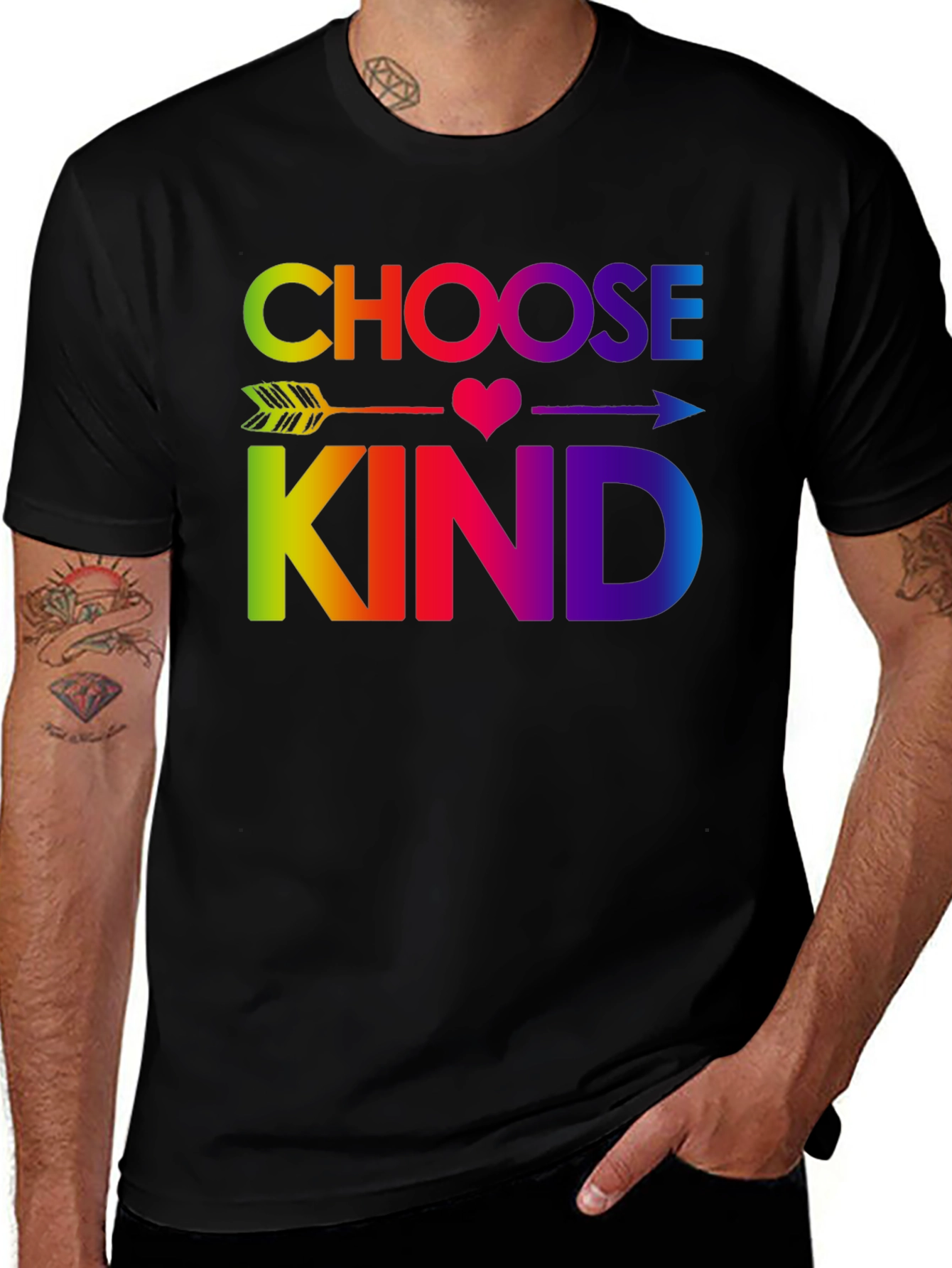 Variant 3 of Choose Kind Rainbow Graphic Tee