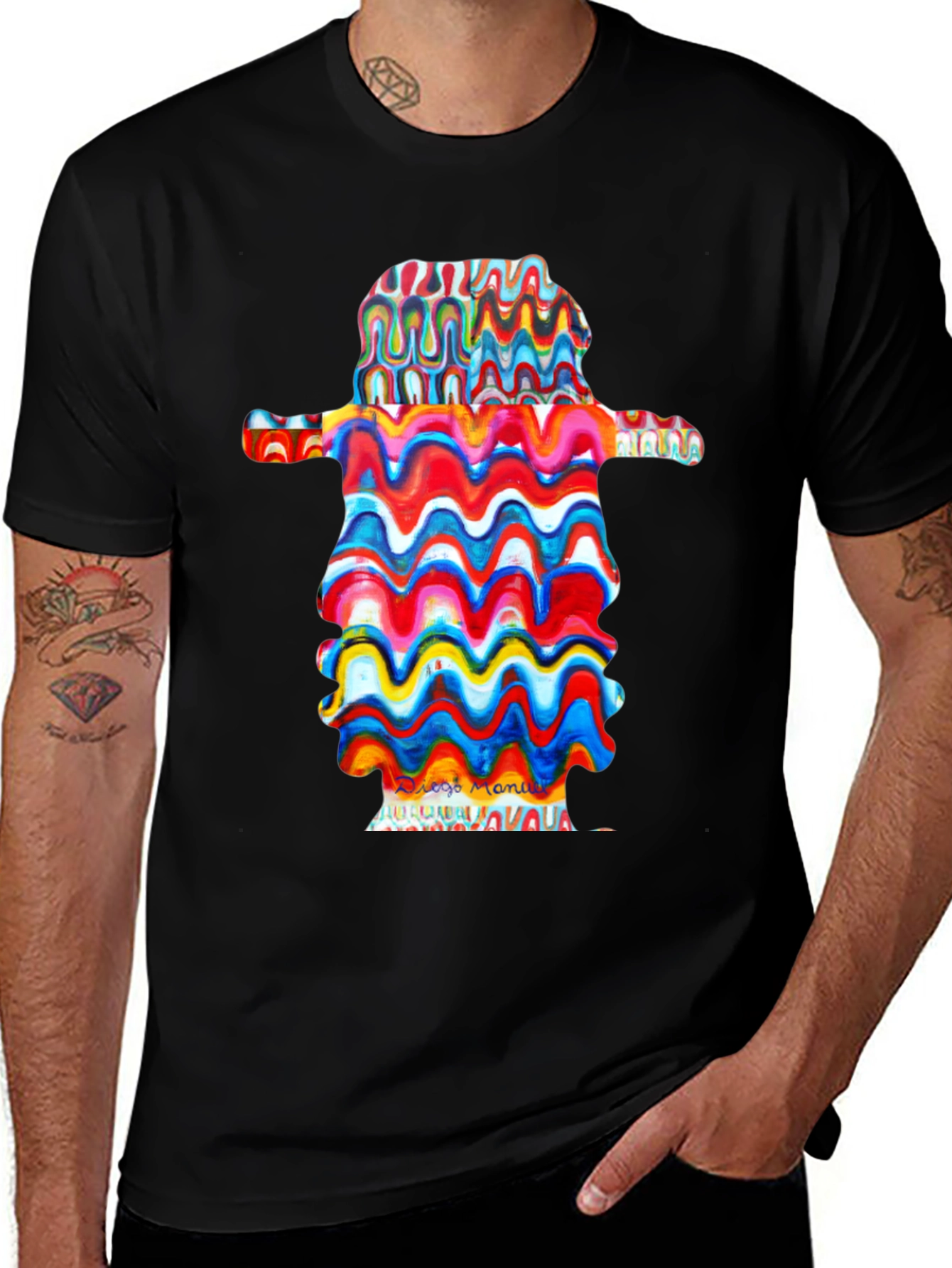 Variant 21 of Abstract Art Tee - Bold Graphic Print Cotton T-Shirt