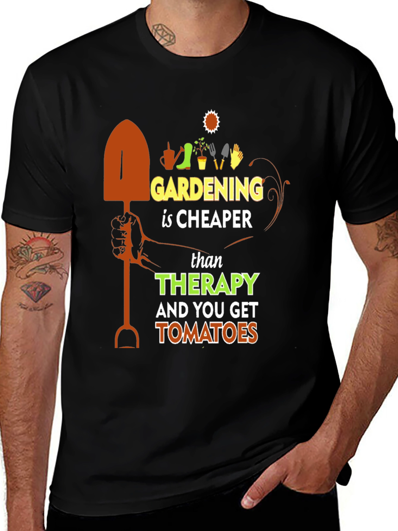 Variant 19 of Gardening Cheaper Than Therapy T-Shirt