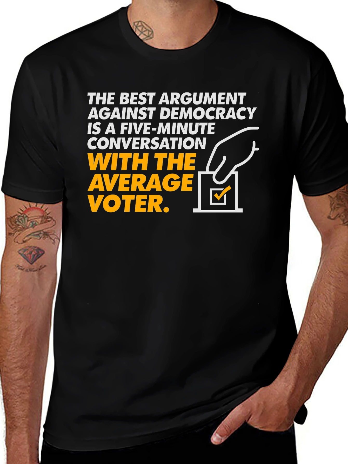 Variant 3 of Democracy Argument Graphic Tee - Anti-Democrat T-Shirt