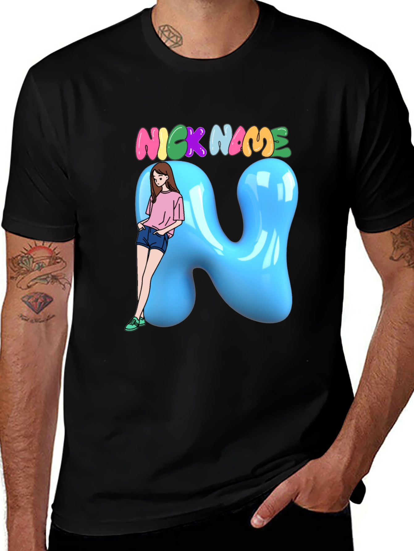 Variant 8 of Fun Cartoon Nick Name T-Shirt