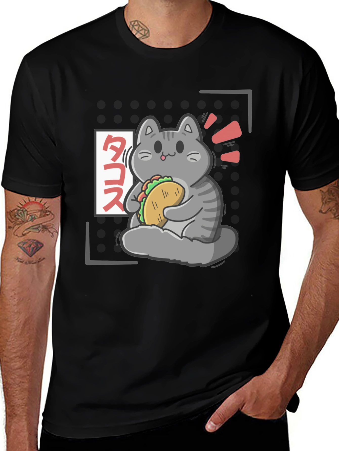 Variant 6 of Taco Cat Graphic T-Shirt - Cute Kawaii Style