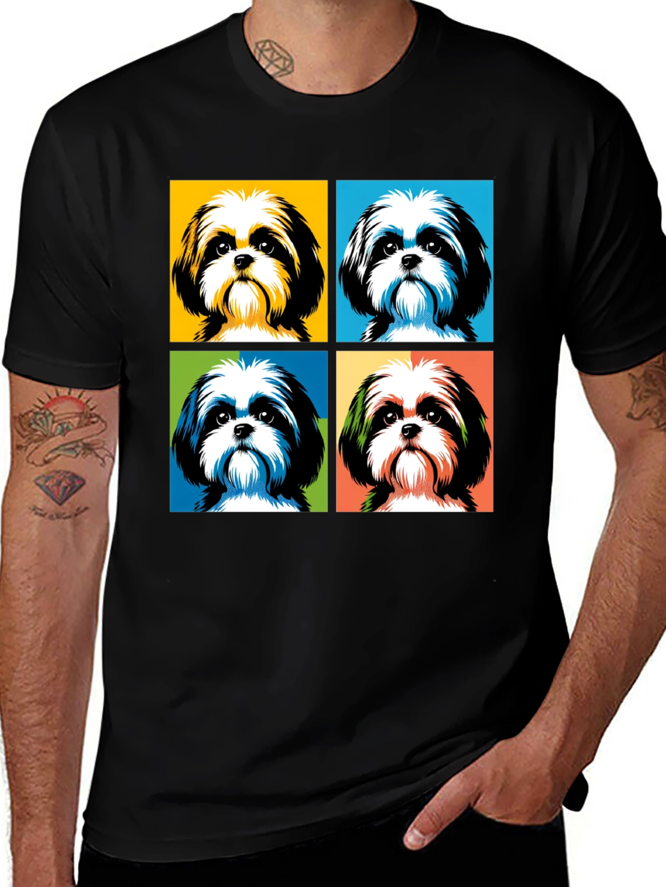 Variant 17 of Dog Pop Art Graphic T-Shirt